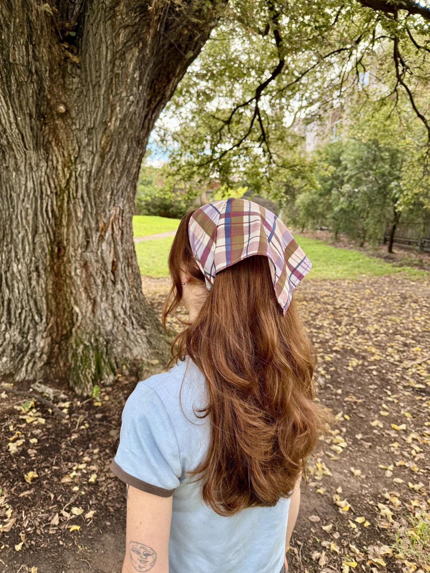 Berry Blue Plaid Bandana