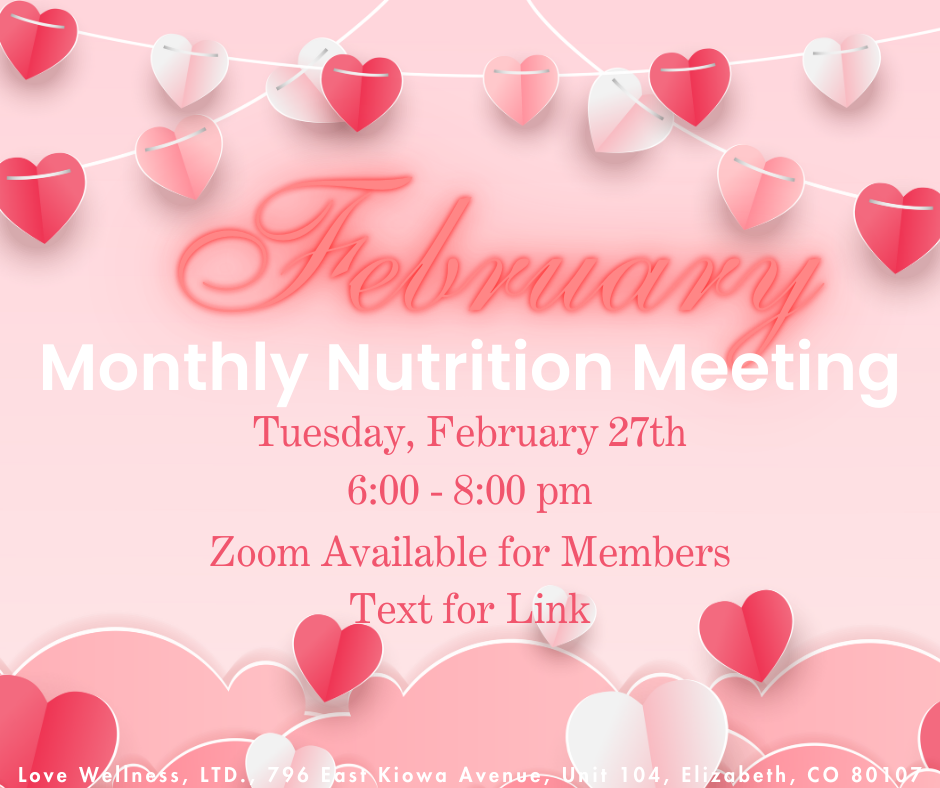 CANCELLED! - February Nutrition Meeting