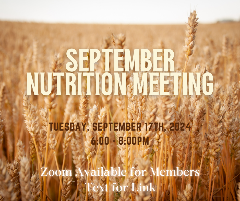 September Monthly Nutrition Meeting