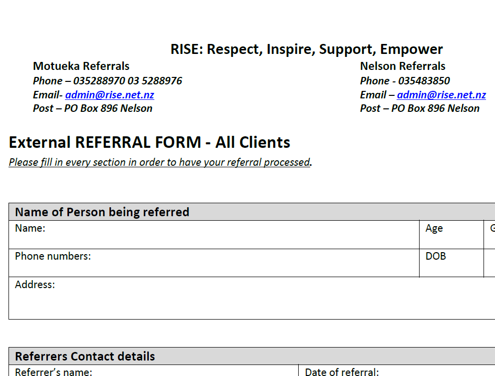 How to refer a new client to us