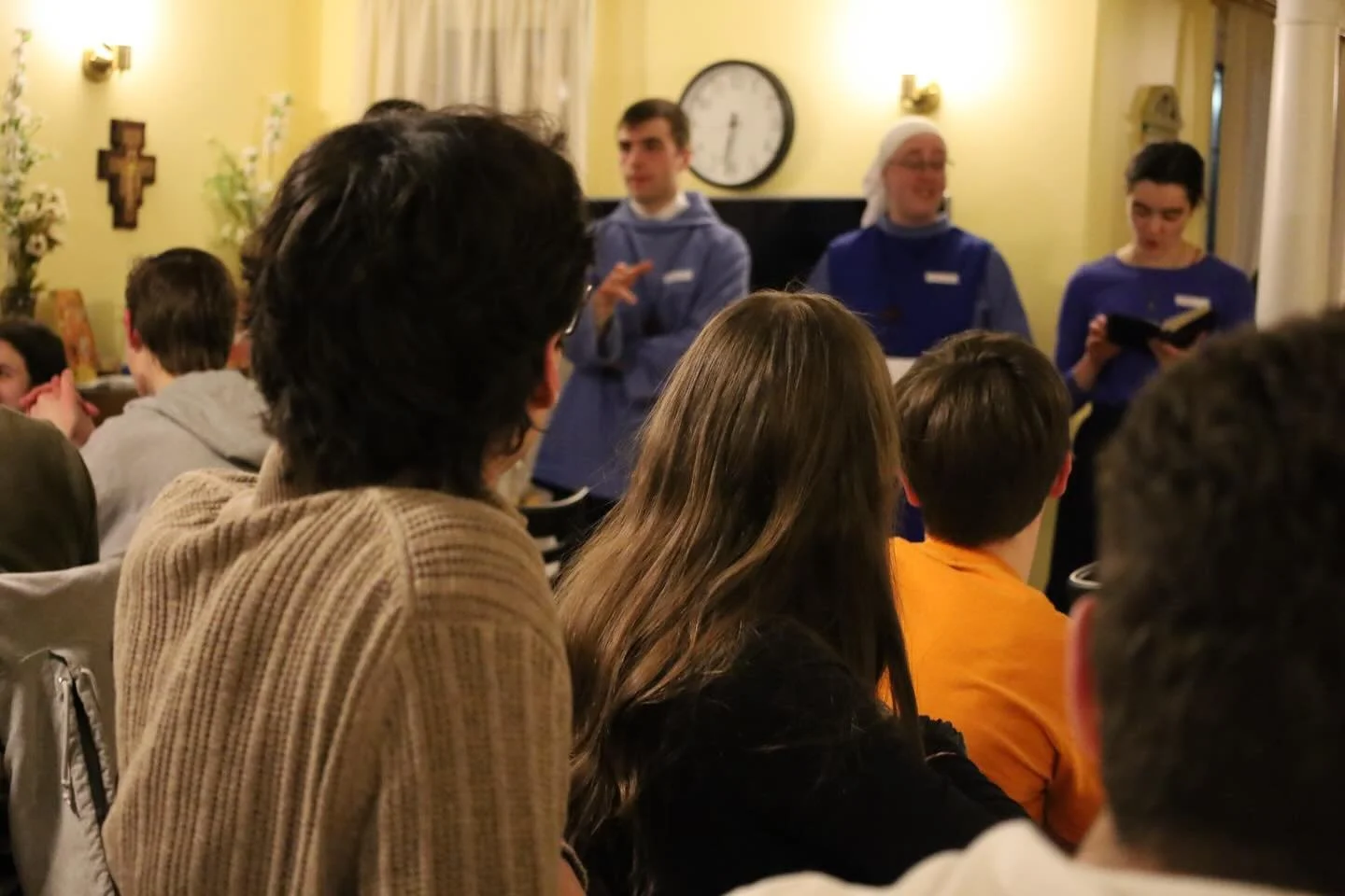 Mysterium Fidei! Our first ever youth group here in Canada!

Thank you to all the youth who came out tonight for a time of prayer and fellowship. We enjoyed a night full of faith and fun with formations, praise and worship, and adoration. We can&rsqu