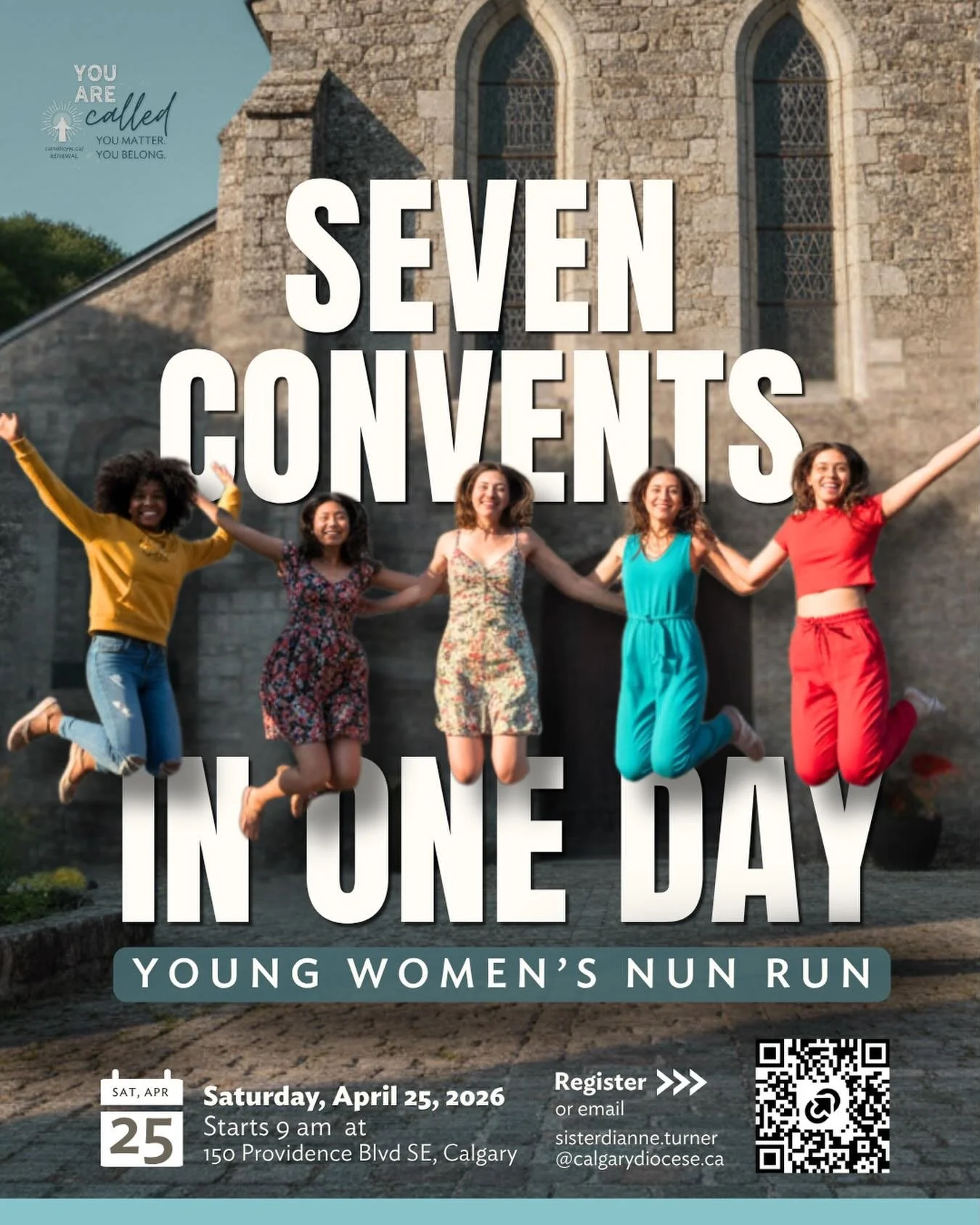 CALGARY&rsquo;S NUN RUN!

Join other young women for this fun and informative event involving the religious and Laity of the Calgary Diocese.

#faith #seedsoftheword #evangelize #religous #yycevents