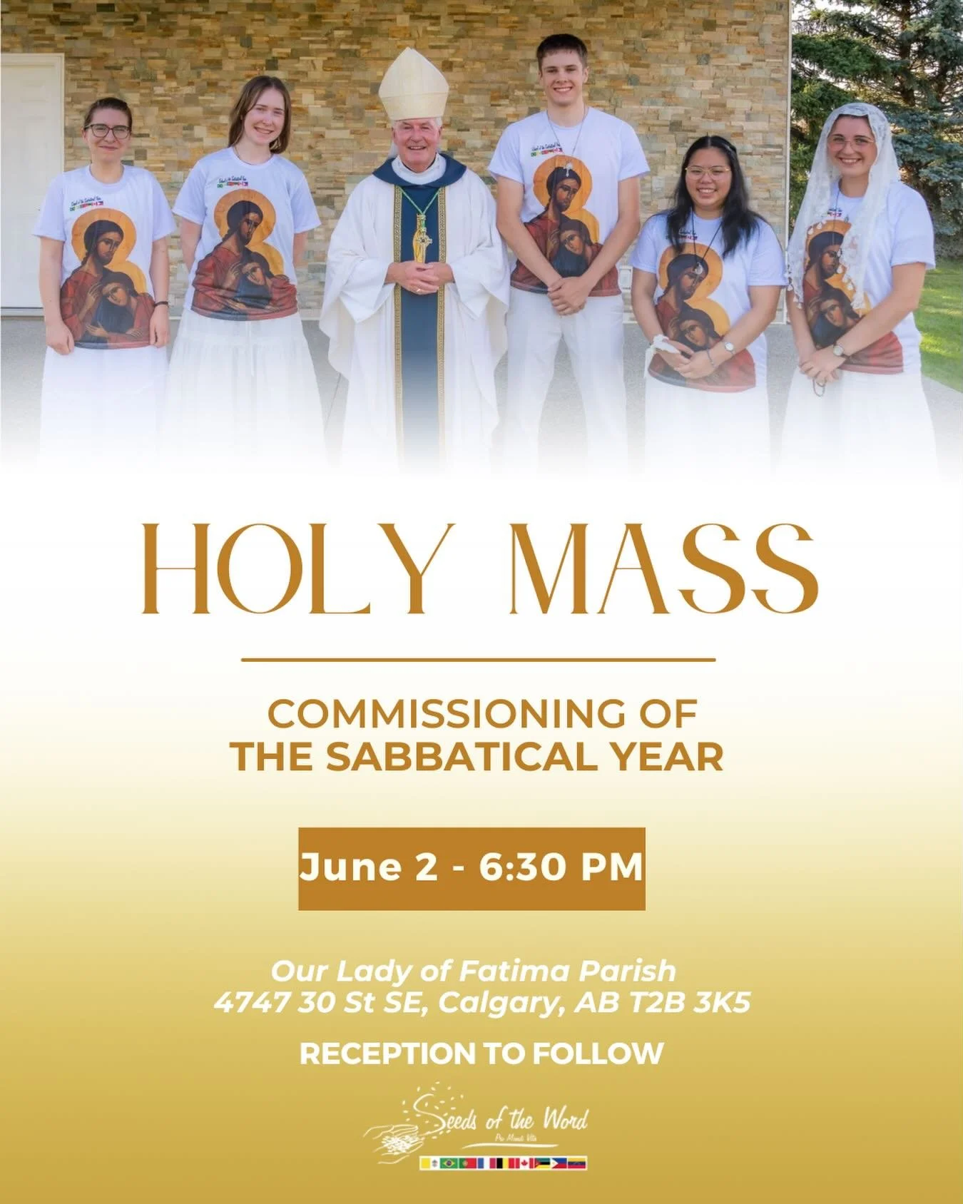 Come and witness the discernment of our dear companions of the 2025-2026 Sabbatical Year! In this Mass, our bishop will commission them to serve the Church in accordance with the Lord&rsquo;s calling. You are invited!

#sementesdoverbo #seedsofthewor