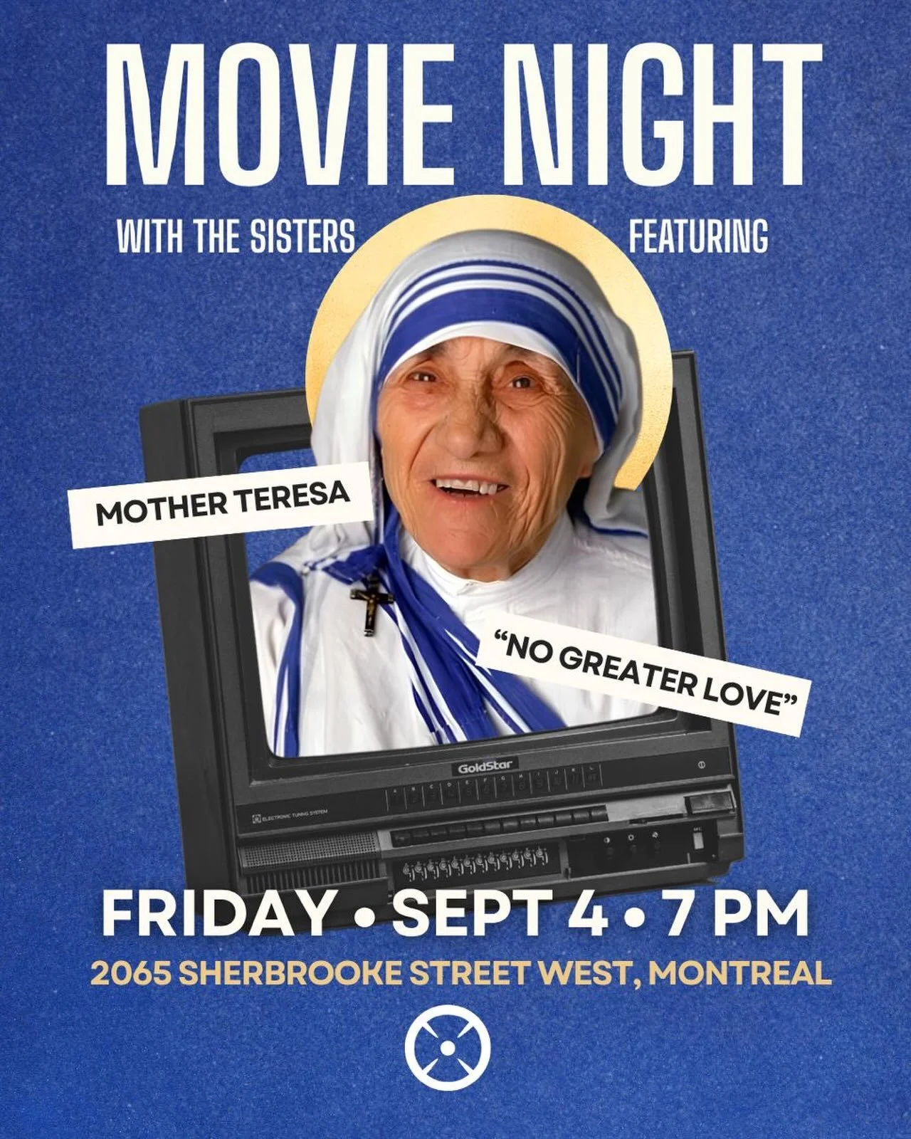 MOVIE NIGHT WITH THE SISTERS! ✨🎬

Join us for No Greater Love, featuring Mother Teresa, and discover her powerful witness of love, compassion, and service to the poorest.
🍿 Bring a snack to share!

Everyone is welcome! Feel free to invite a friend!