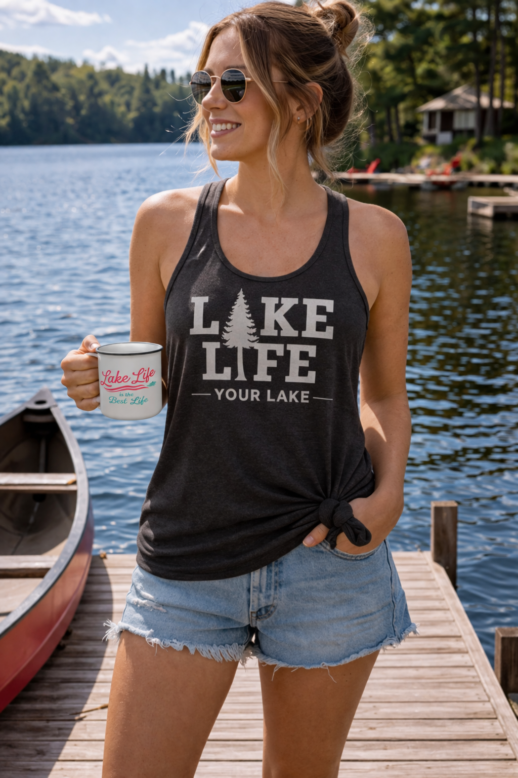 Custom Lake Women's Racerback Tank