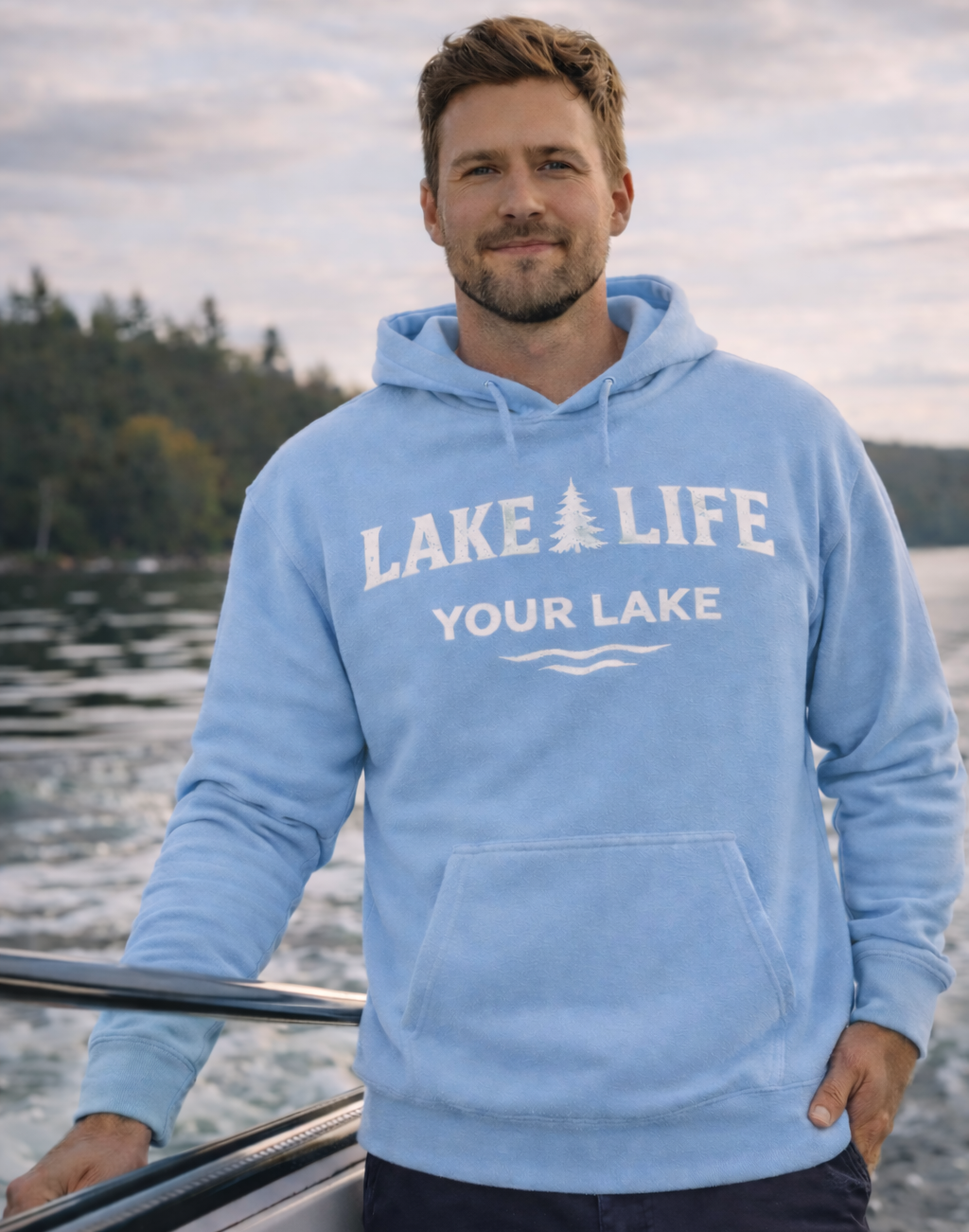 Custom Lake Men's Premium Hoodie