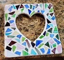 Mosaic Heart Picture Frame