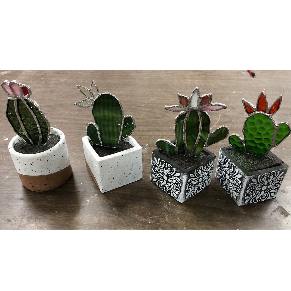 stained glass cacti