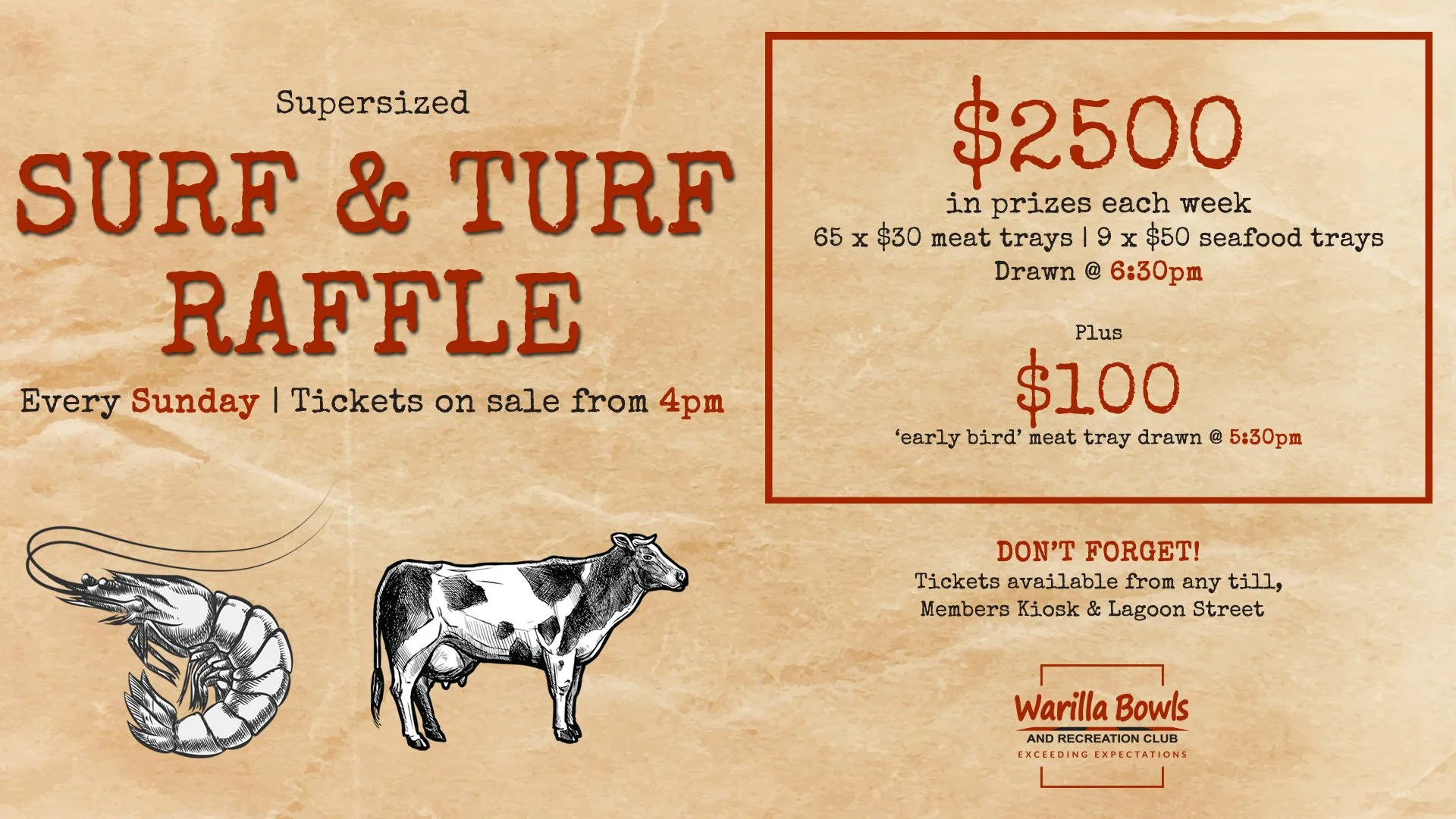 Supersized Surf n Turf Raffle