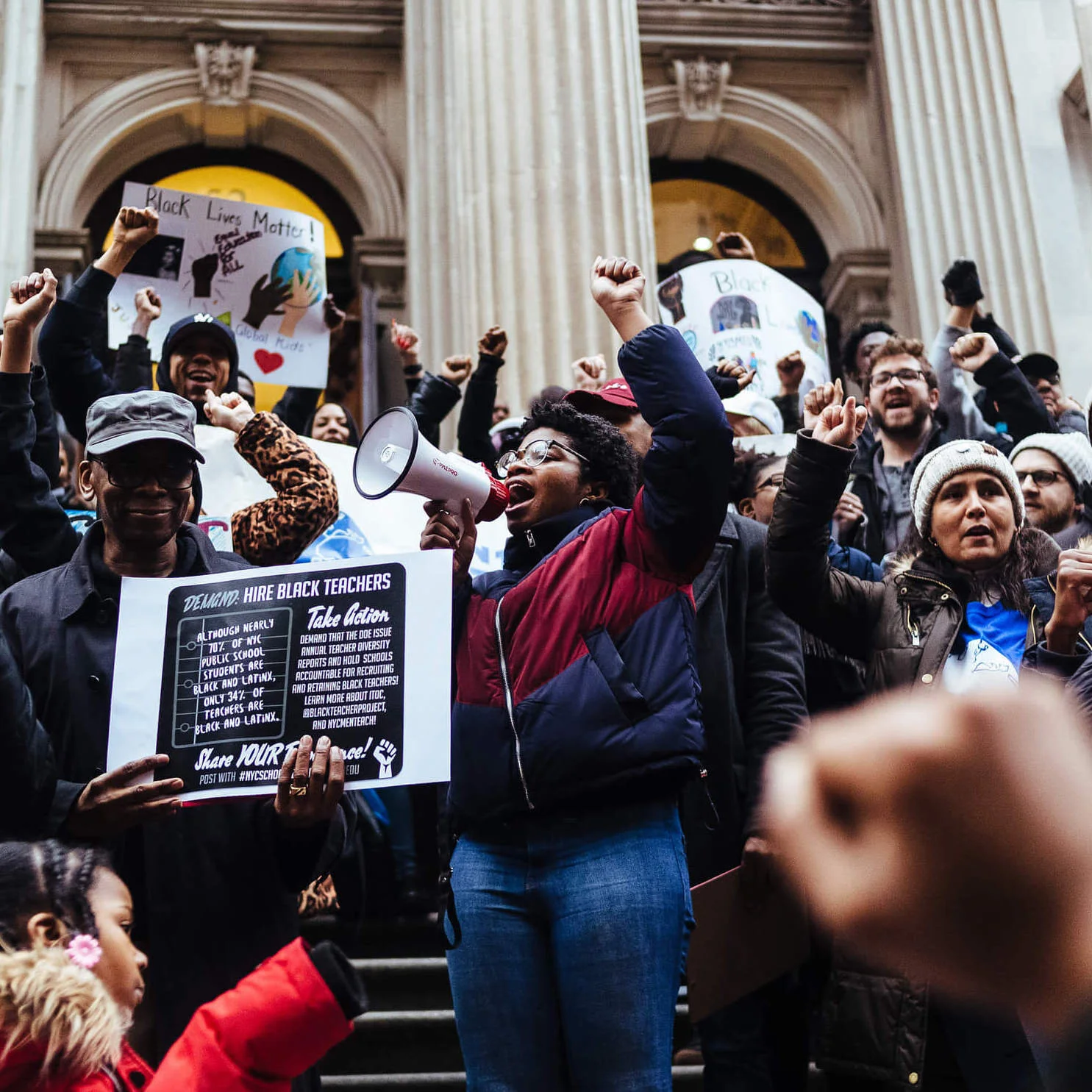 BLM in Education rally steps.jpeg