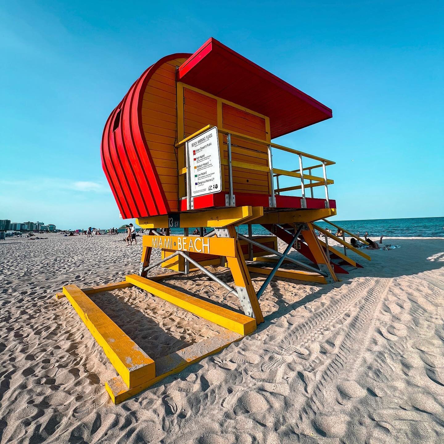 All along Miami shore in South Beach are 36 unique lifeguard towers.  These started back in the early 1990s and new ones have been added since.  Each one has a unique art deco design and its own piece of history.  I only had an afternoon  to explore 