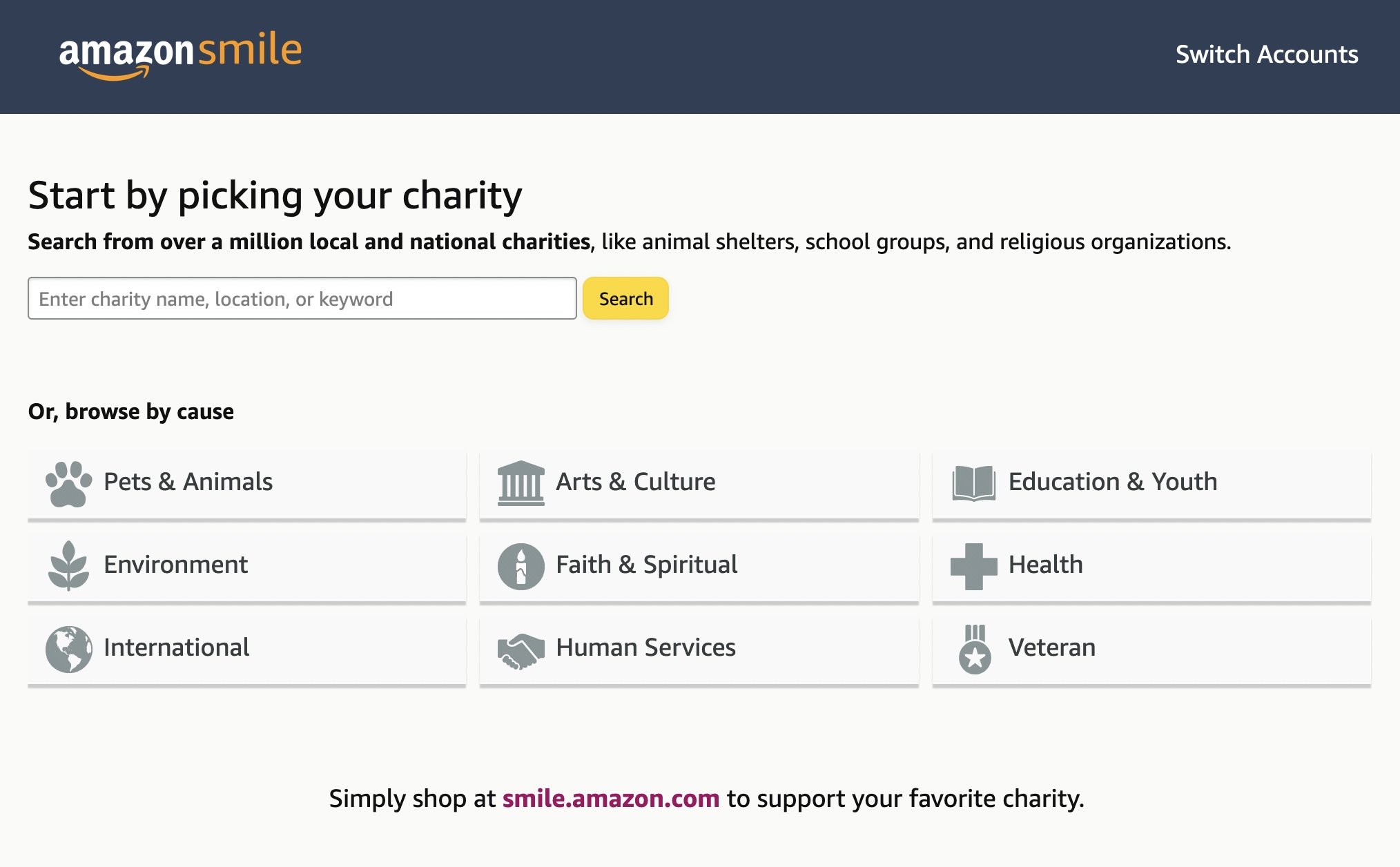 Select a Charity