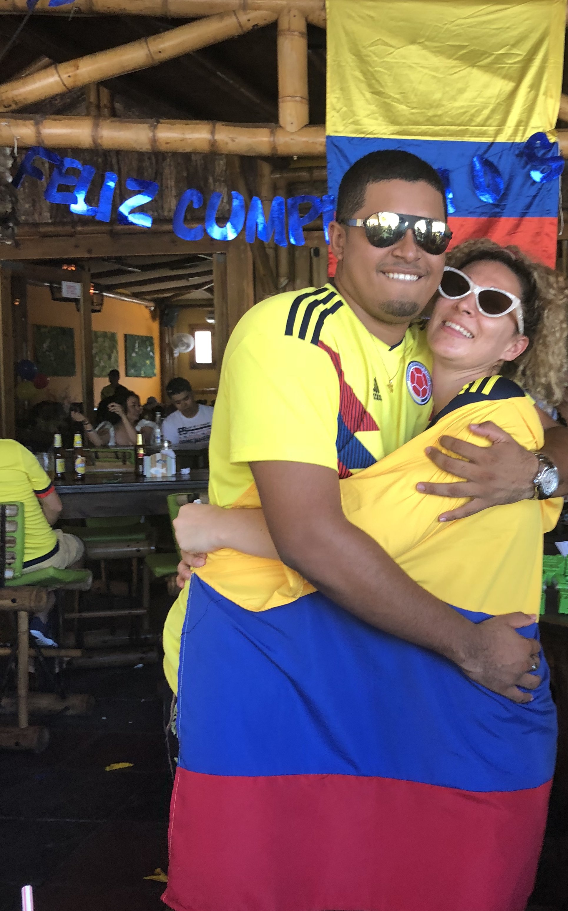 Brayan &amp; Sahara in Cartagena during the World Cup 2018