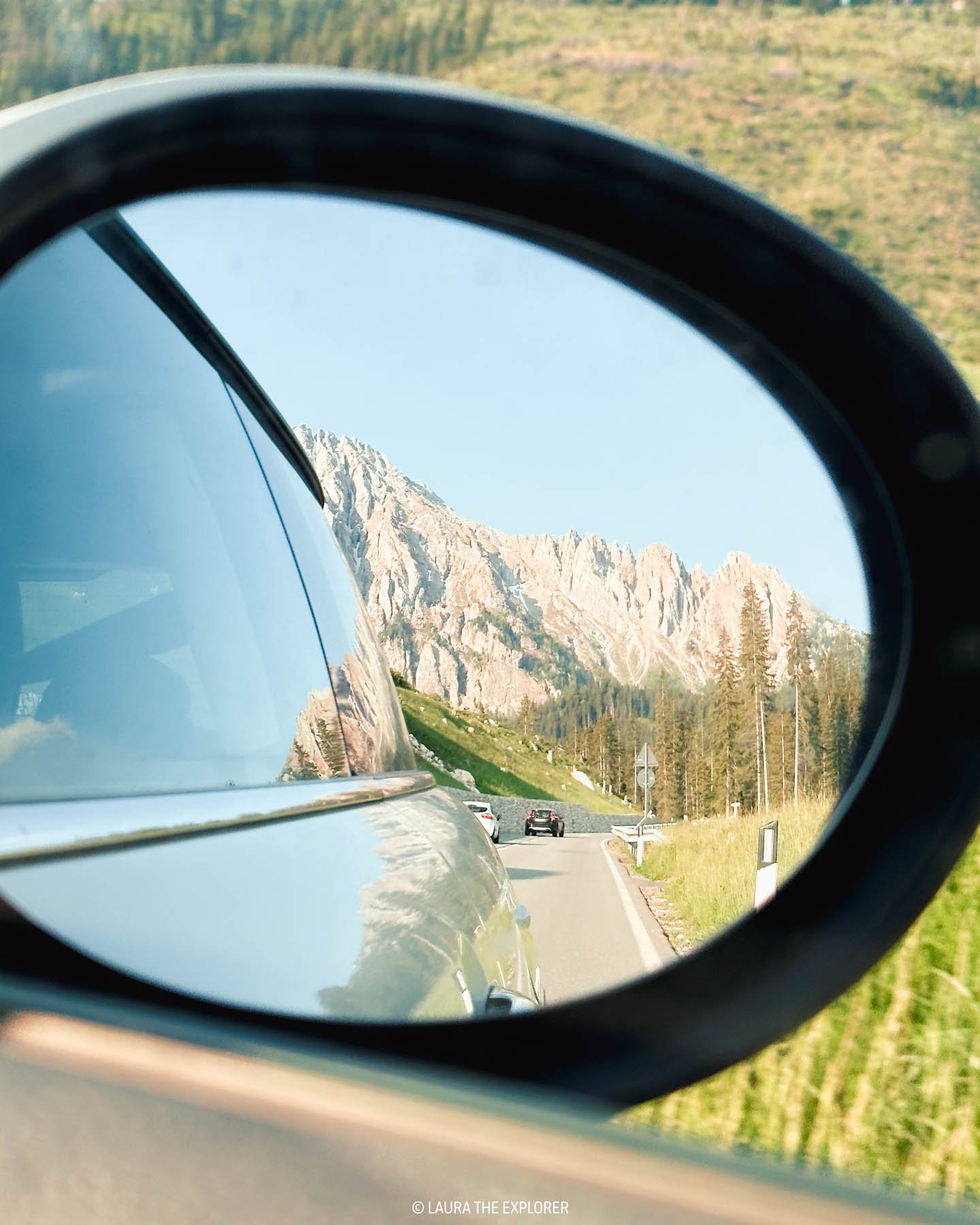 driving in the dolomites in june