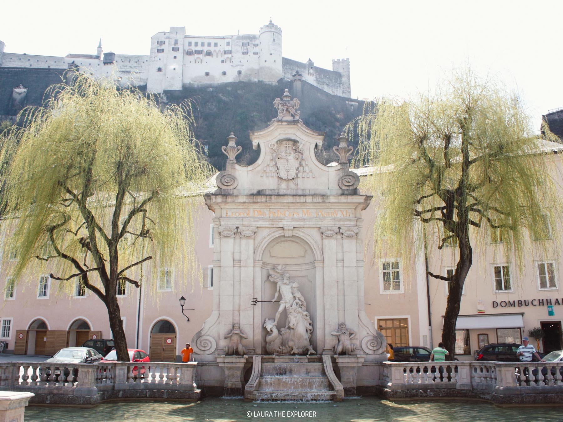 fountain in salzburg old town