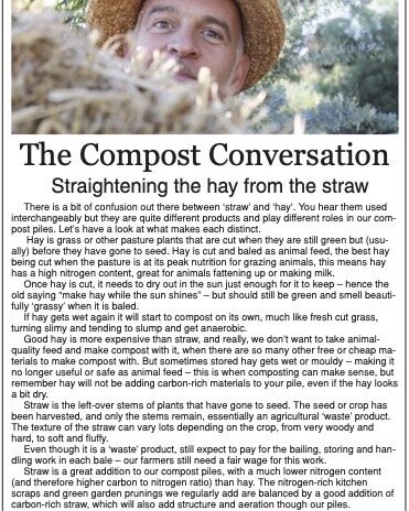 This weeks article is all about sorting the straw from the hay, and why it matters! 
Let us know if you knew this already, or is this helpful to you? 
#strawnothay
#yimbycompost 
#castlemainelife