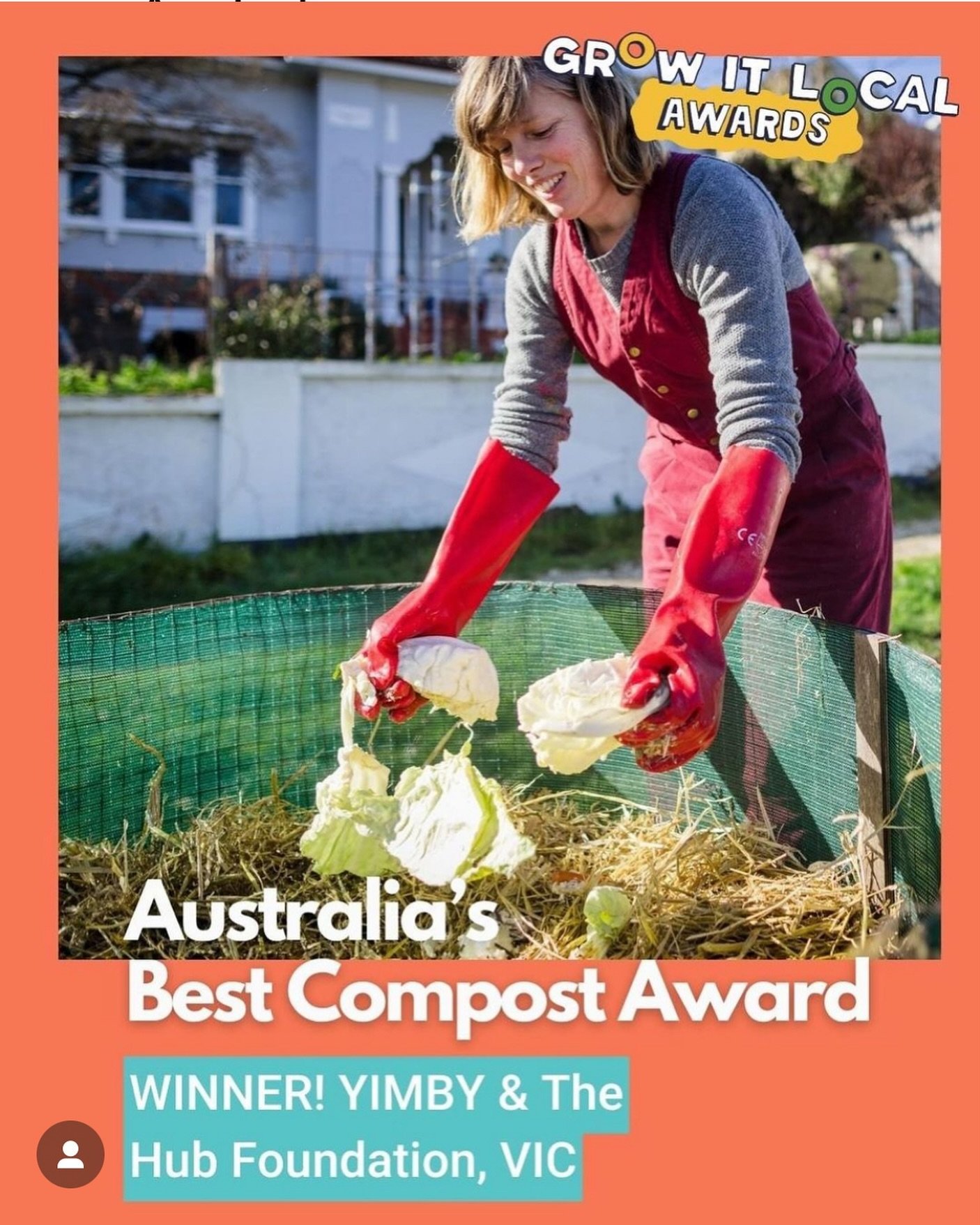 We are so thrilled to have @mikaelaraebeckley acknowledged for her work as a composter with YIMBY, not only is she part of the core organising crew, we couldn&rsquo;t do without her now, she also does her own compost run every single week, rain hail 