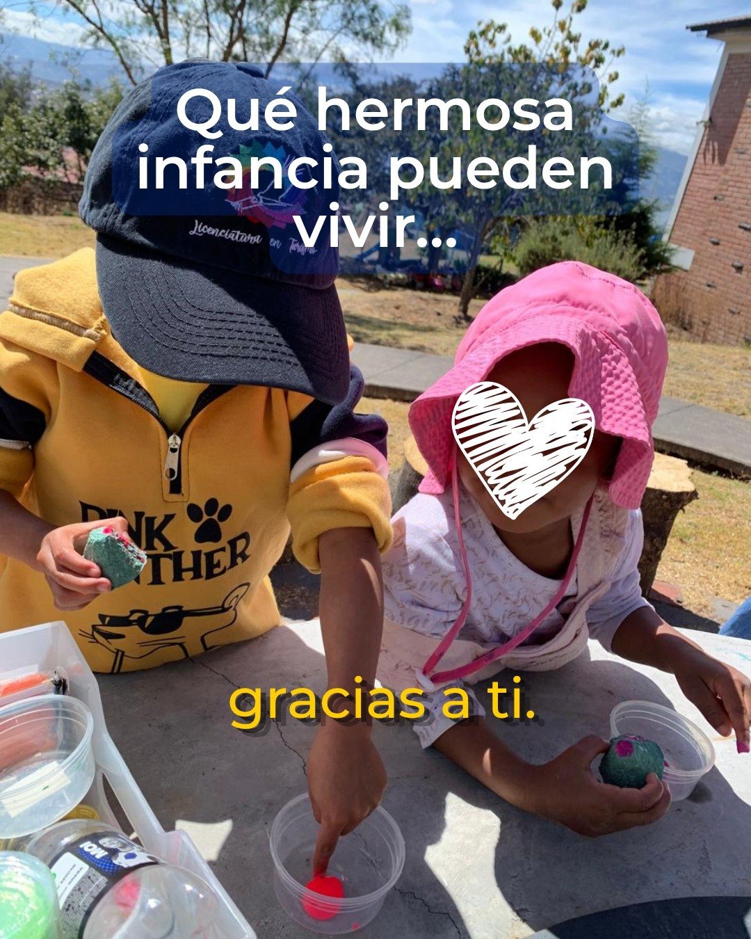 &iquest;C&oacute;mo se ve tu generosidad?

A veces se ve como peque&ntilde;as manos llenas de plastilina.

Risas compartidas entre amigos y ni&ntilde;os que, simplemente, pueden disfrutar de ser ni&ntilde;os.

T&uacute; haces posibles estos momentos.