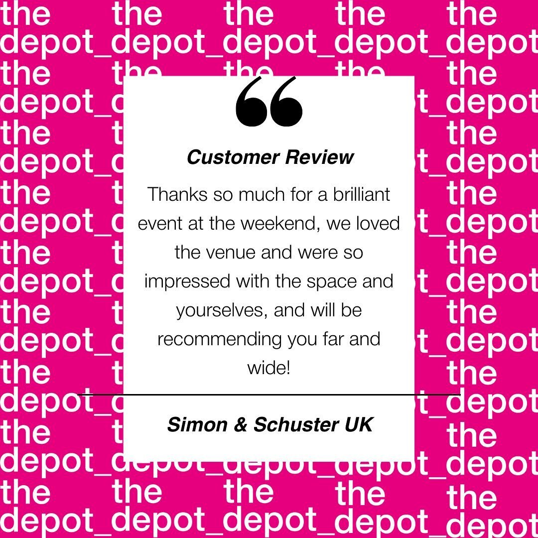 Some nice words a customer had to say after hosting their recent event here with us at 

#thedepot_ 💛