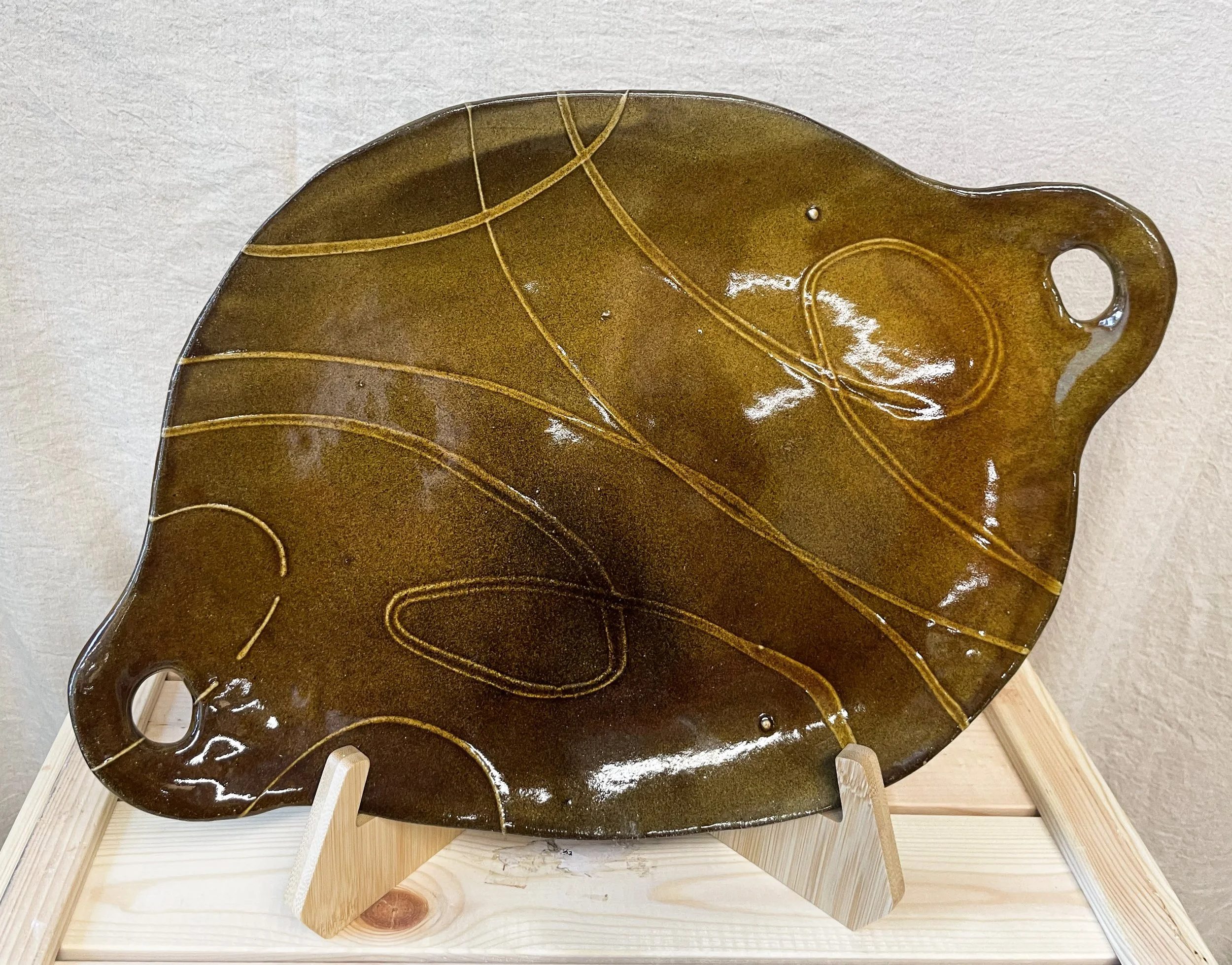 Honey Slipware Platter