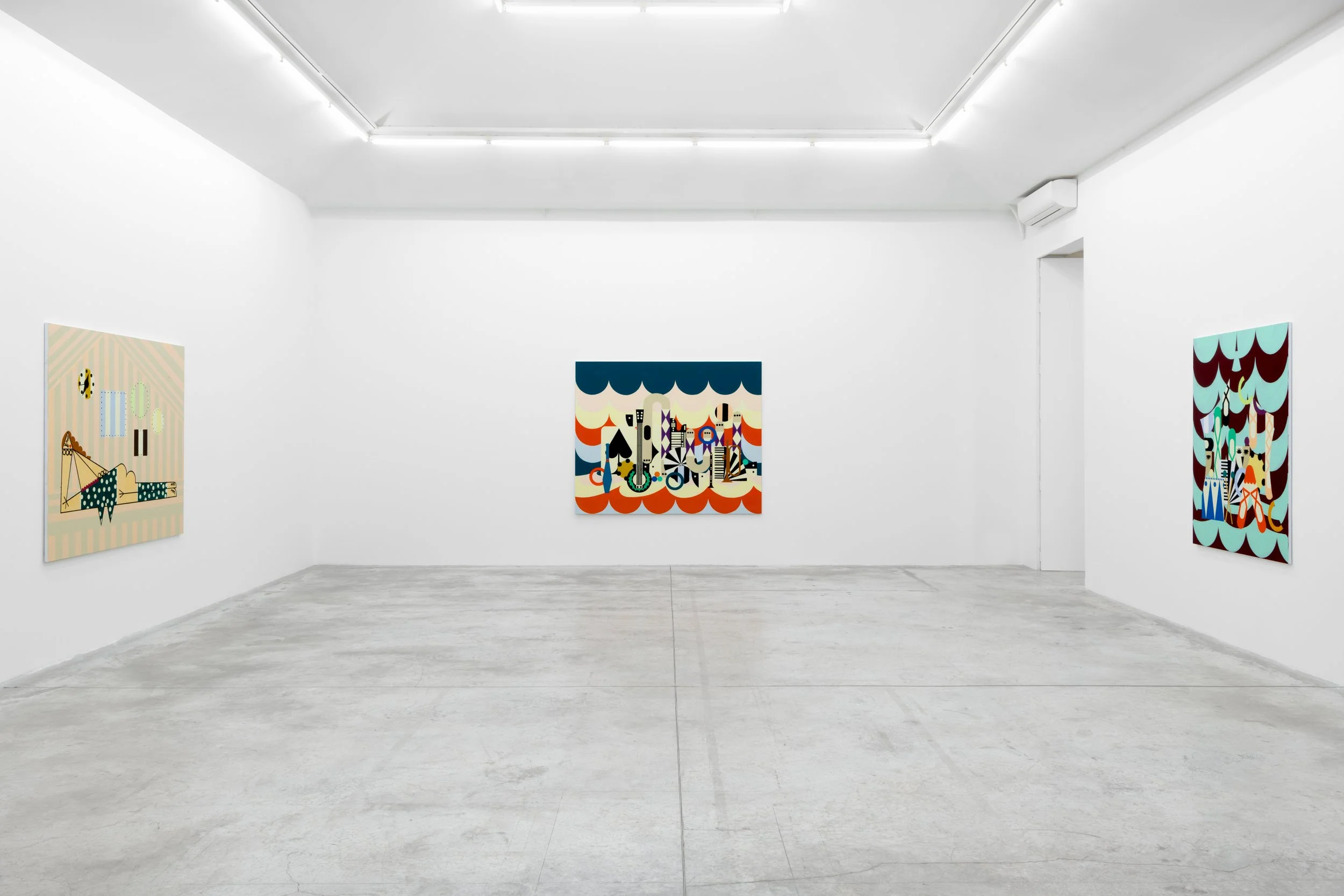 Almine Rech Paris, Farah Atassi exhibition installation - photo: Matt Bohli