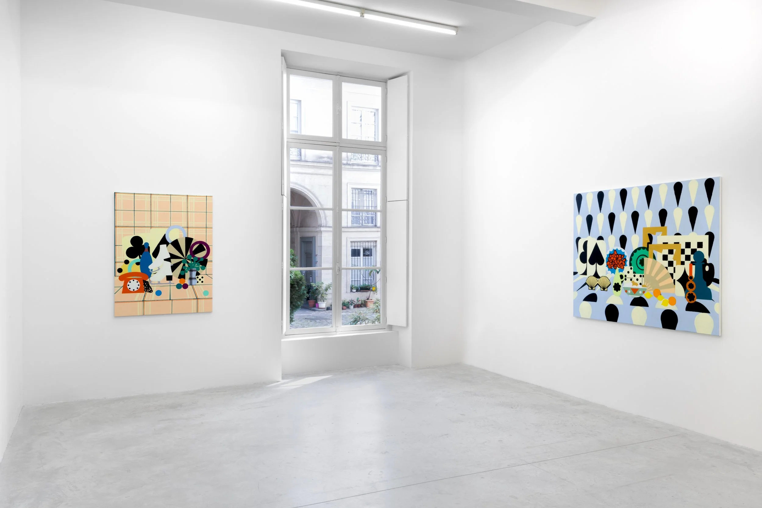 Almine Rech Paris, Farah Atassi exhibition installation - photo: Matt Bohli