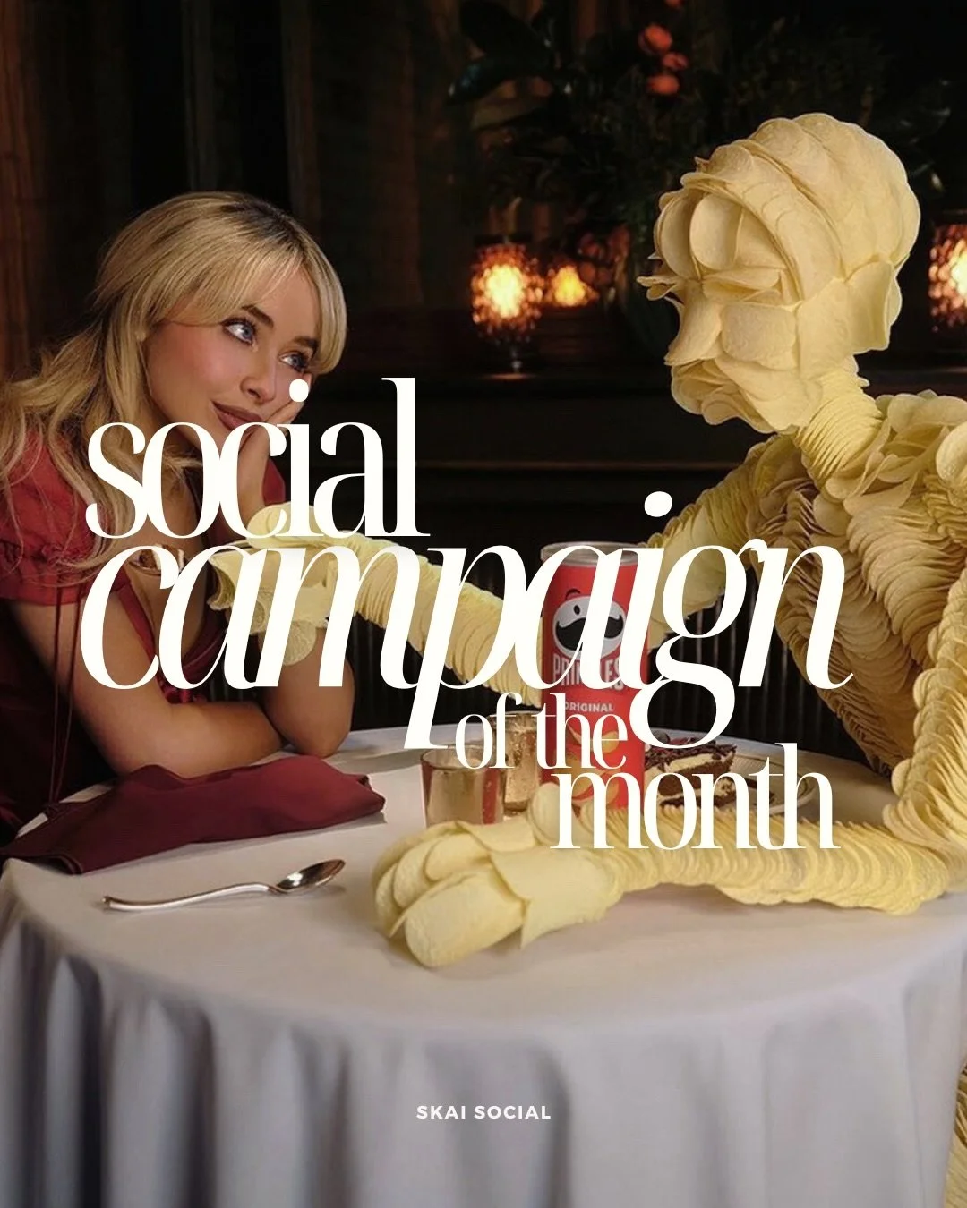 What makes the Pringles x Sabrina Carpenter campaign stand out? ✨

This is what happens when a brand understands the moment it&rsquo;s operating in.

Pringles didn&rsquo;t just hire a celebrity. They partnered with Sabrina Carpenter at a peak cultura