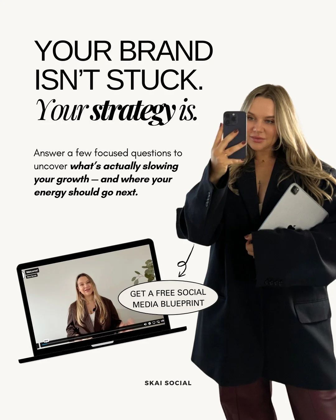 If you&rsquo;re feeling a bit stuck with your content right now, start here👇 

Our free Social Media Success Blueprint gives you a clear idea of what to focus on next based on where your brand is at.

It takes a couple of minutes and you&rsquo;ll ge