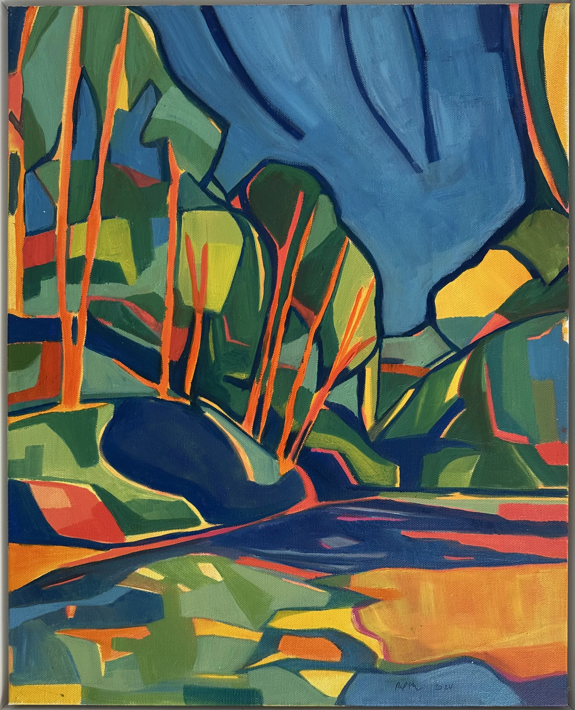 Mills River, 16"x20", oil on canvas