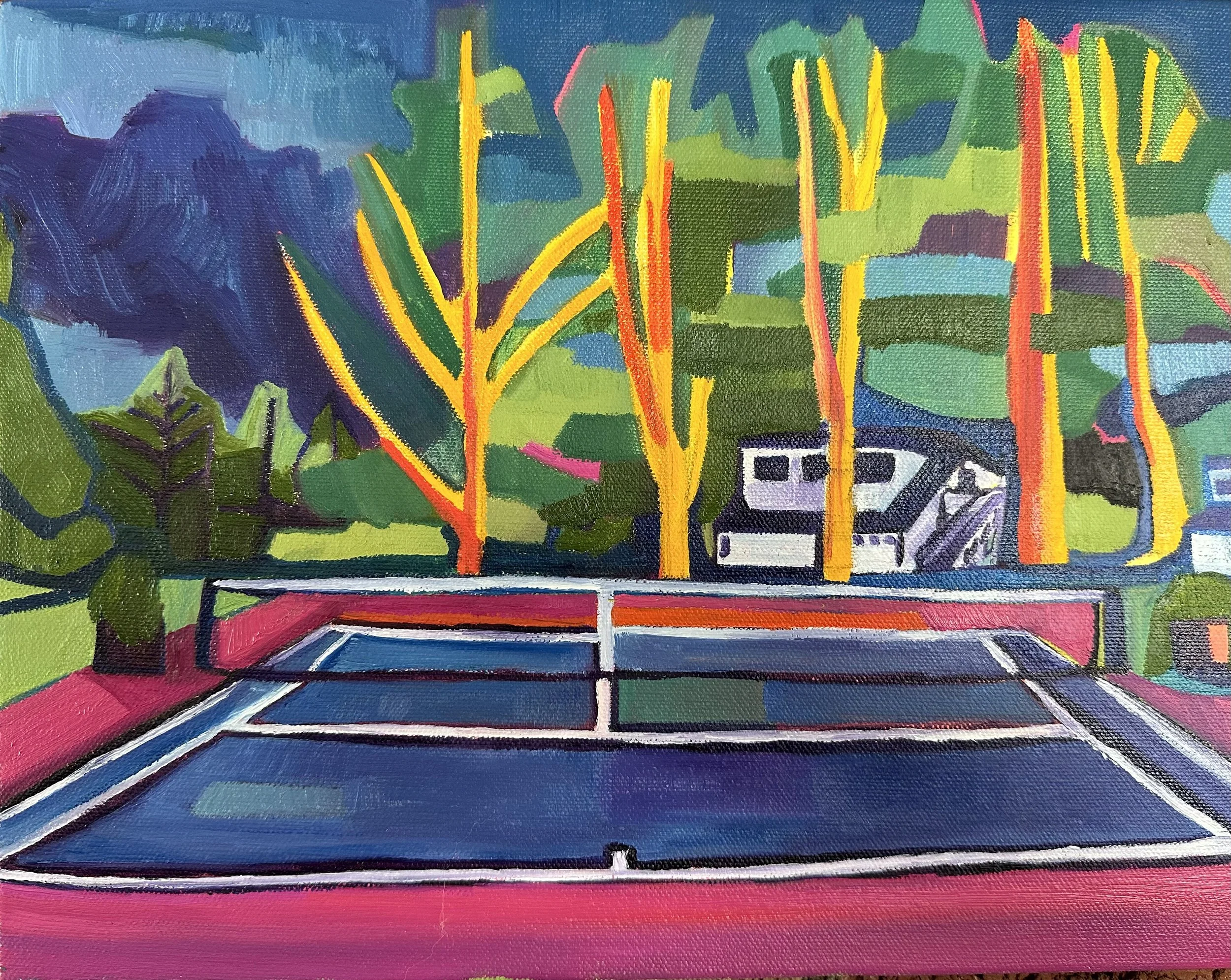 Vermont Court, 11"x14", oil on canvas