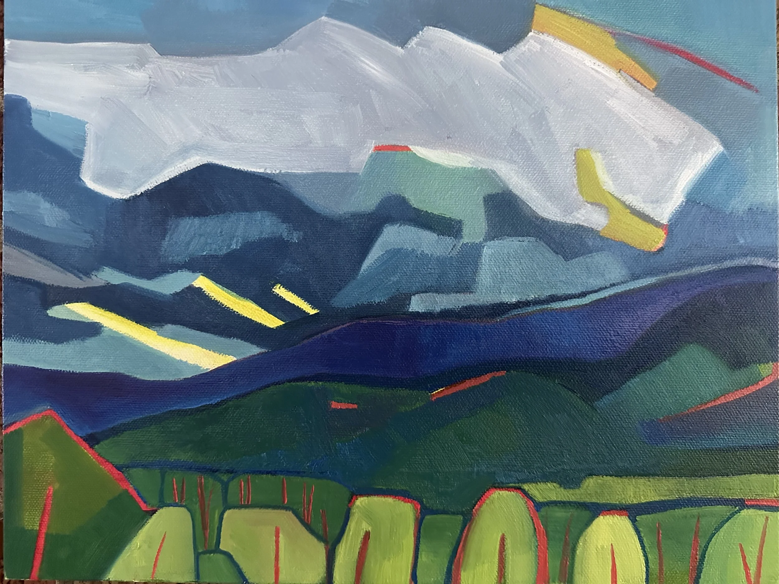 Vermont Hills, 8"x10", oil on canvas