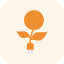 A simple drawing of a sprouting plant inside a pot.