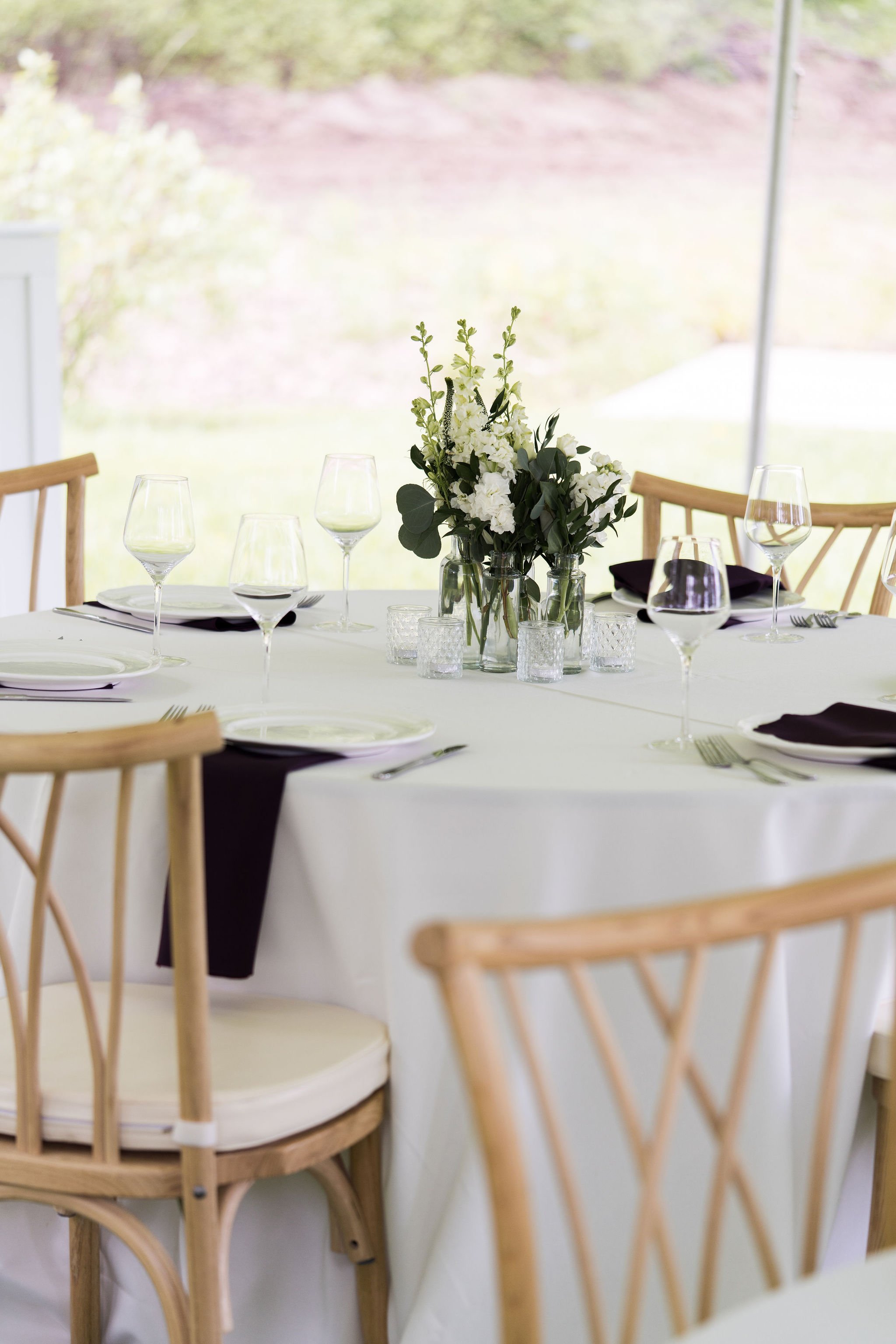 Vermont wedding planning outdoor reception rentals and decor