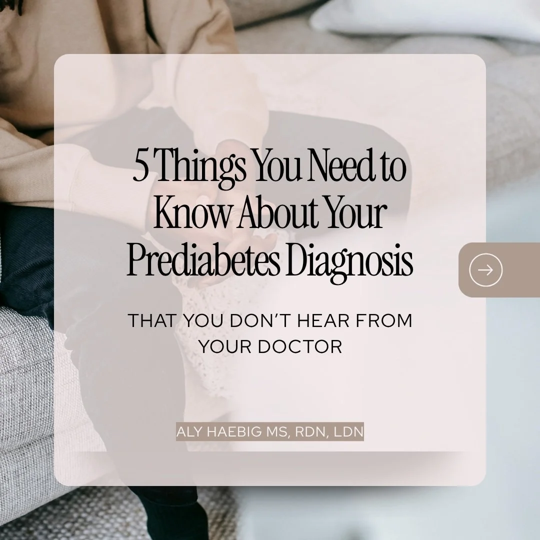 🥴Feeling overwhelmed, scared, or confused about your prediabetes diagnosis? 

5 Things You Need to Know:

1. It's Not Urgent - Yes, it can feel extremely urgent - it&rsquo;s a new diagnosis and it&rsquo;s one that is severely misunderstood in our cu