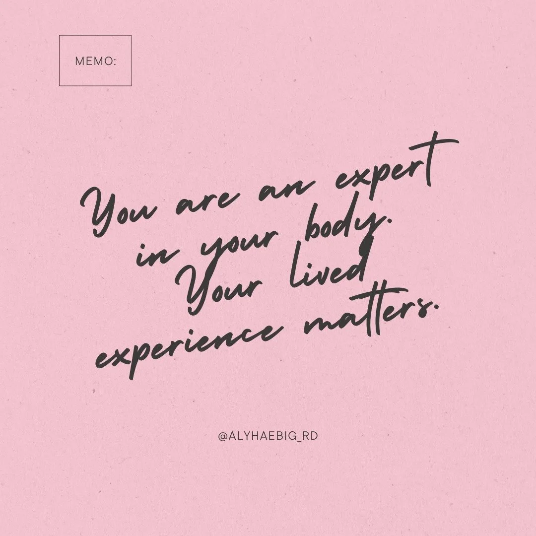 ❤️In a world of "experts," know that your own expertise matters the most in your care. You deserve providers that honor it. 💗