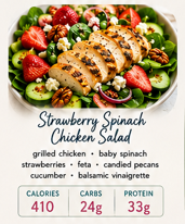 Strawberry Spinach Chicken Salad