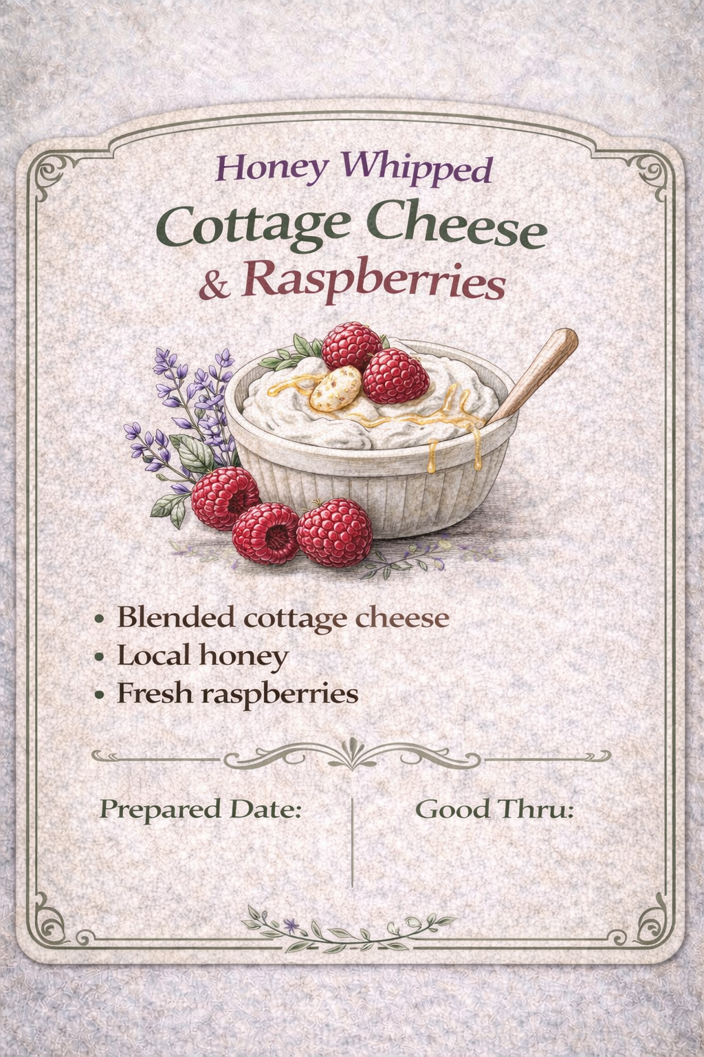 Honey Whipped Cottage Cheese & Raspberries