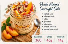 Peach Almond Overnight Oats