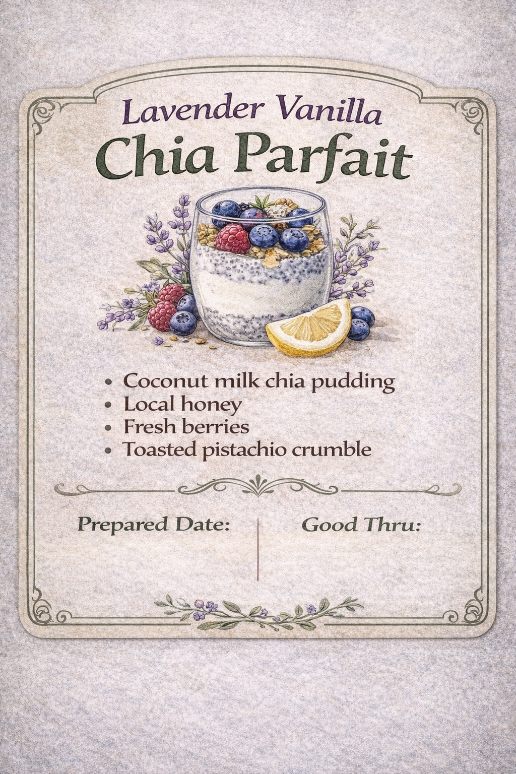 Lavender Vanilla Chia Parfait