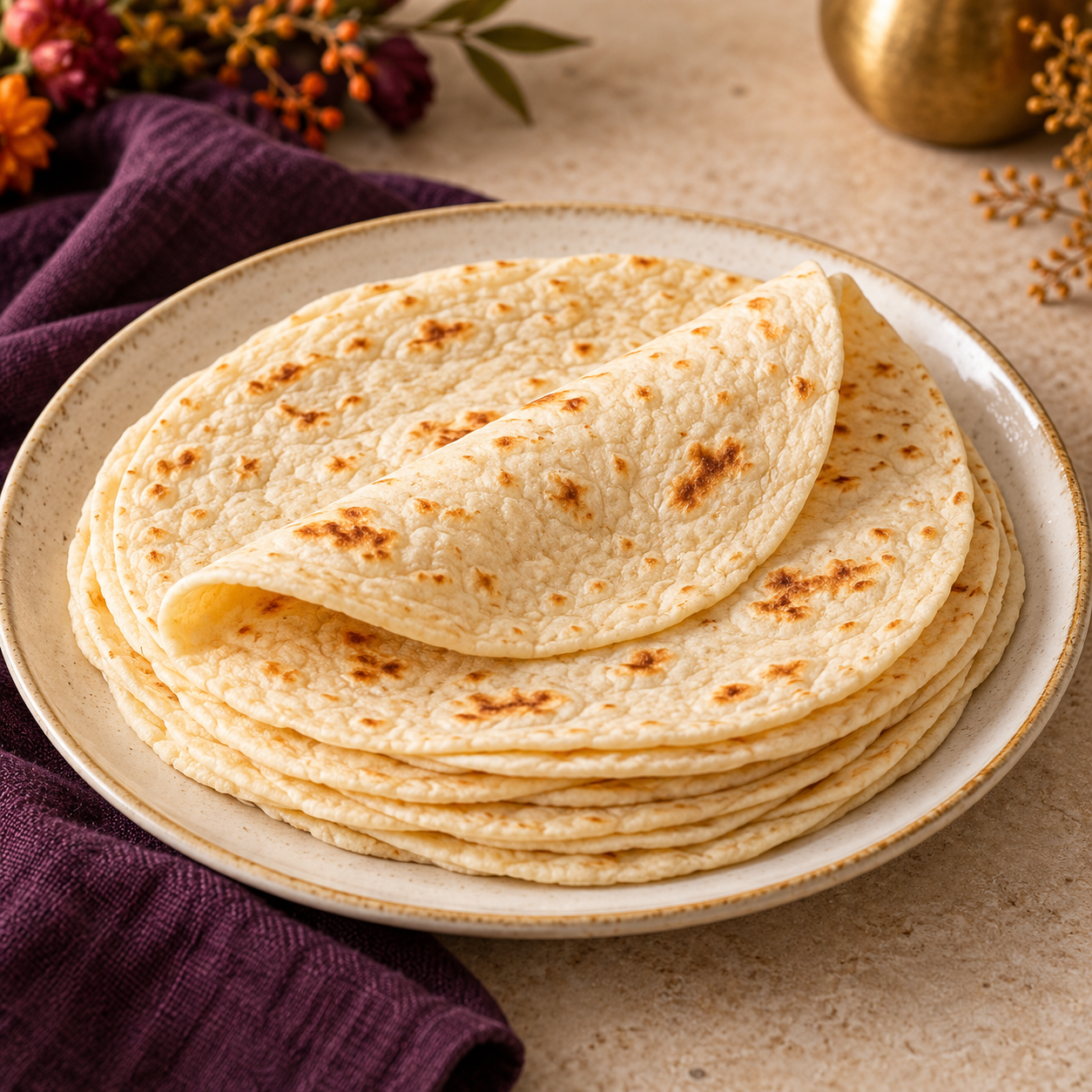 Thanksgiving Flour Tortillas - 1 Dozen