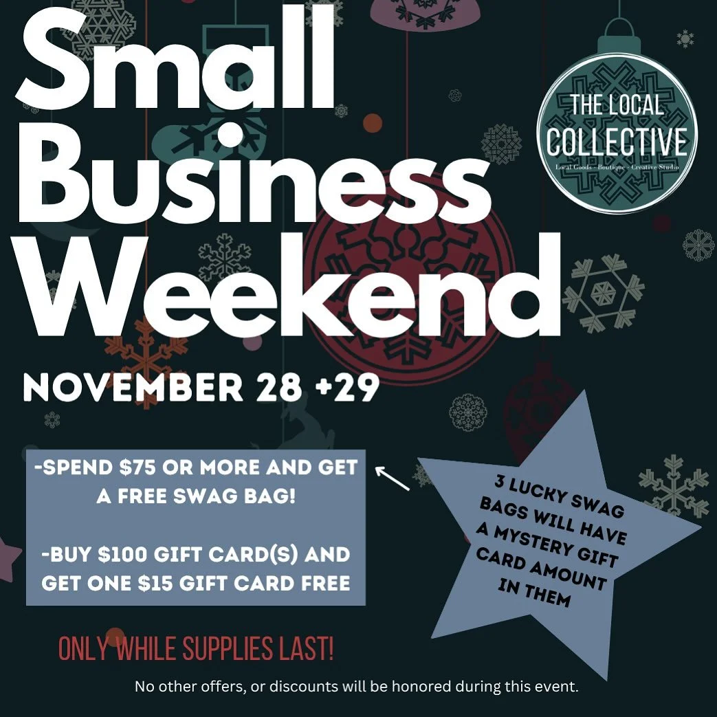 🎄 Mark your calendars! 📅 
We will be giving out some amazing swag bags again this year to anyone that makes a purchase of $75 and over. Some will even have surprise gift cards in them! This will be through Friday and Saturday while supplies last!