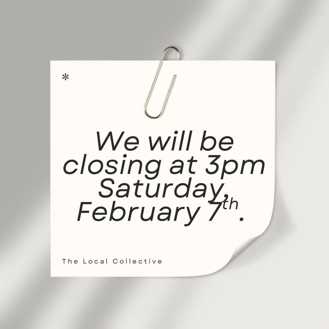 Today will be closing an hour early. Sorry for any inconvenience! But we will be open Sunday 11-3pm