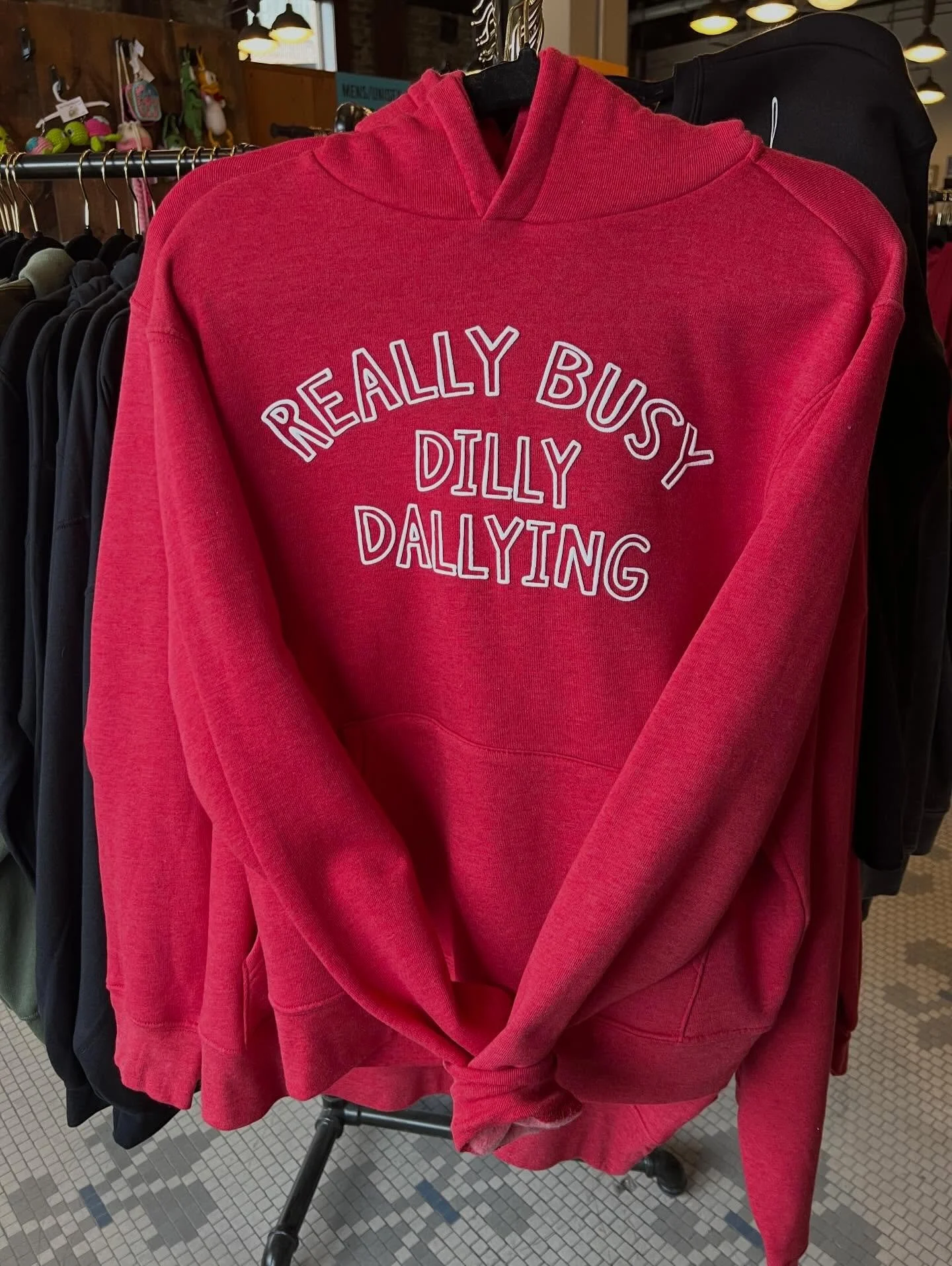 Always dilly dallying around! We have some great new crew necks in stock. Great for Wisconsin spring weather.