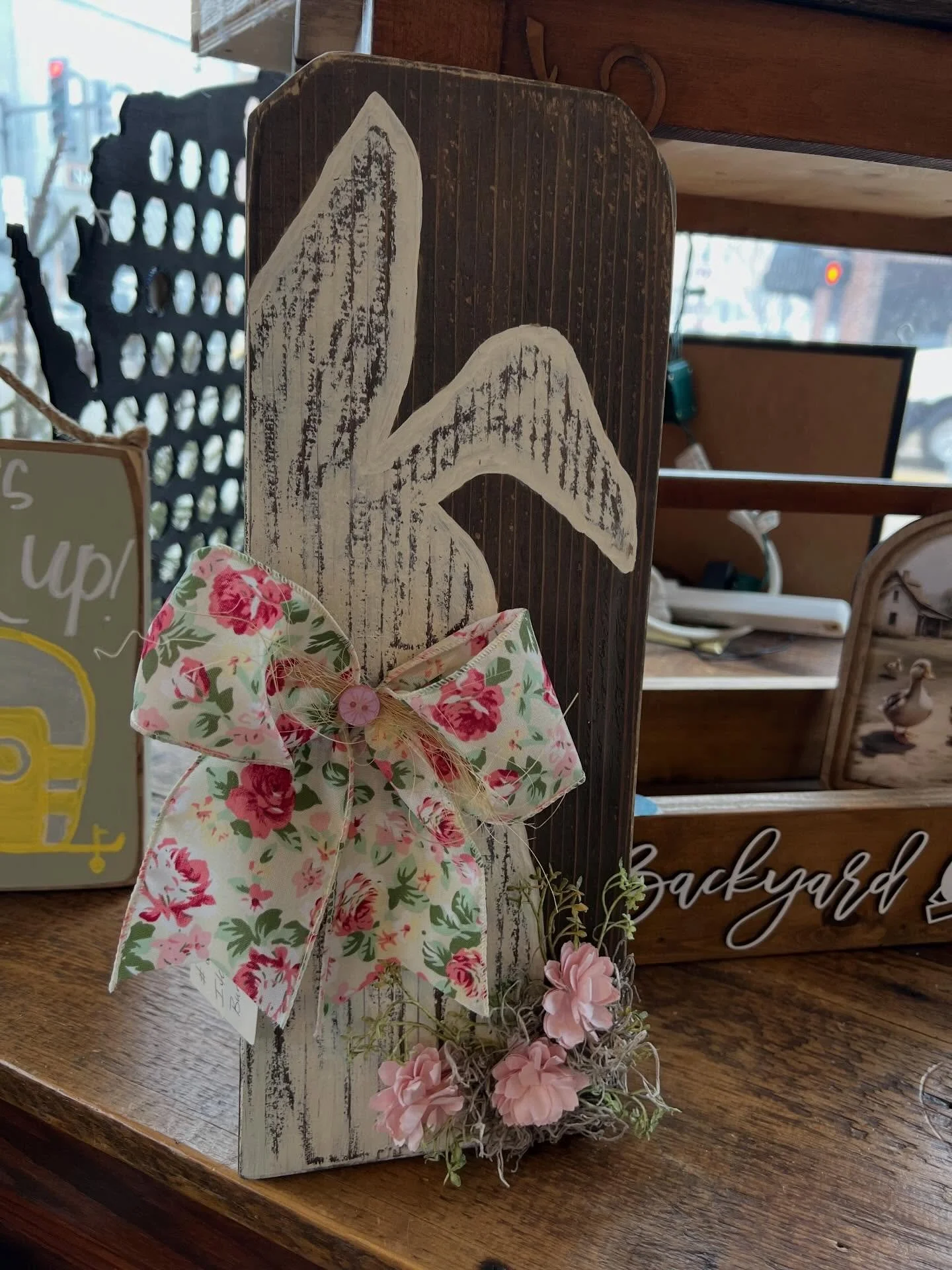 It might be snowing like crazy outside, but we&rsquo;ve got all the spring vibes inside! Hop on in&hellip;.we&rsquo;re open until 6pm today. 🐰🌷🐇