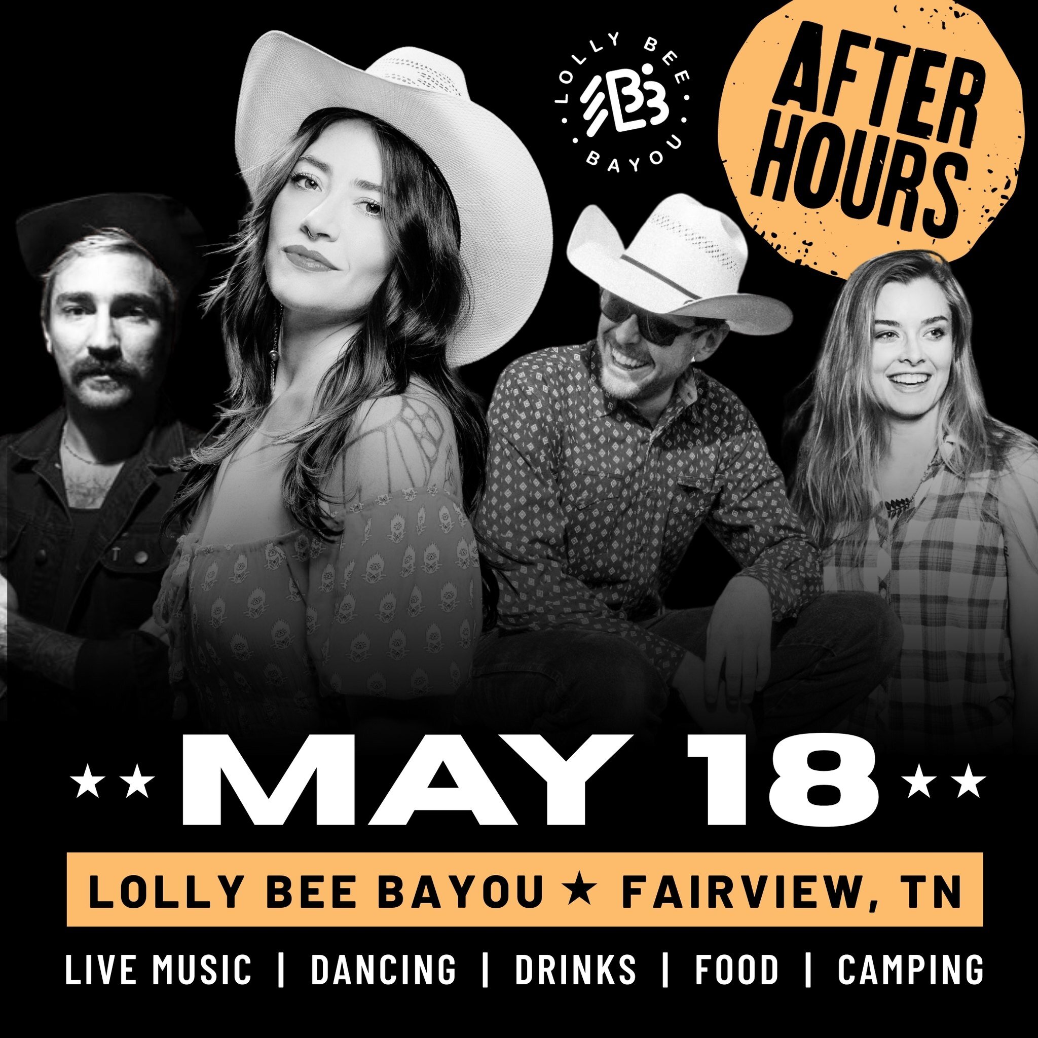Bust out your boot scooter's out and get ready to dance on May 18 at After Hours @ Lolly Bee Bayou! 🌲⚡ Bring your friends, your lovers, your strangers and your neighbors for a night of fun in the barnyard. Lets make some more memories in these pines