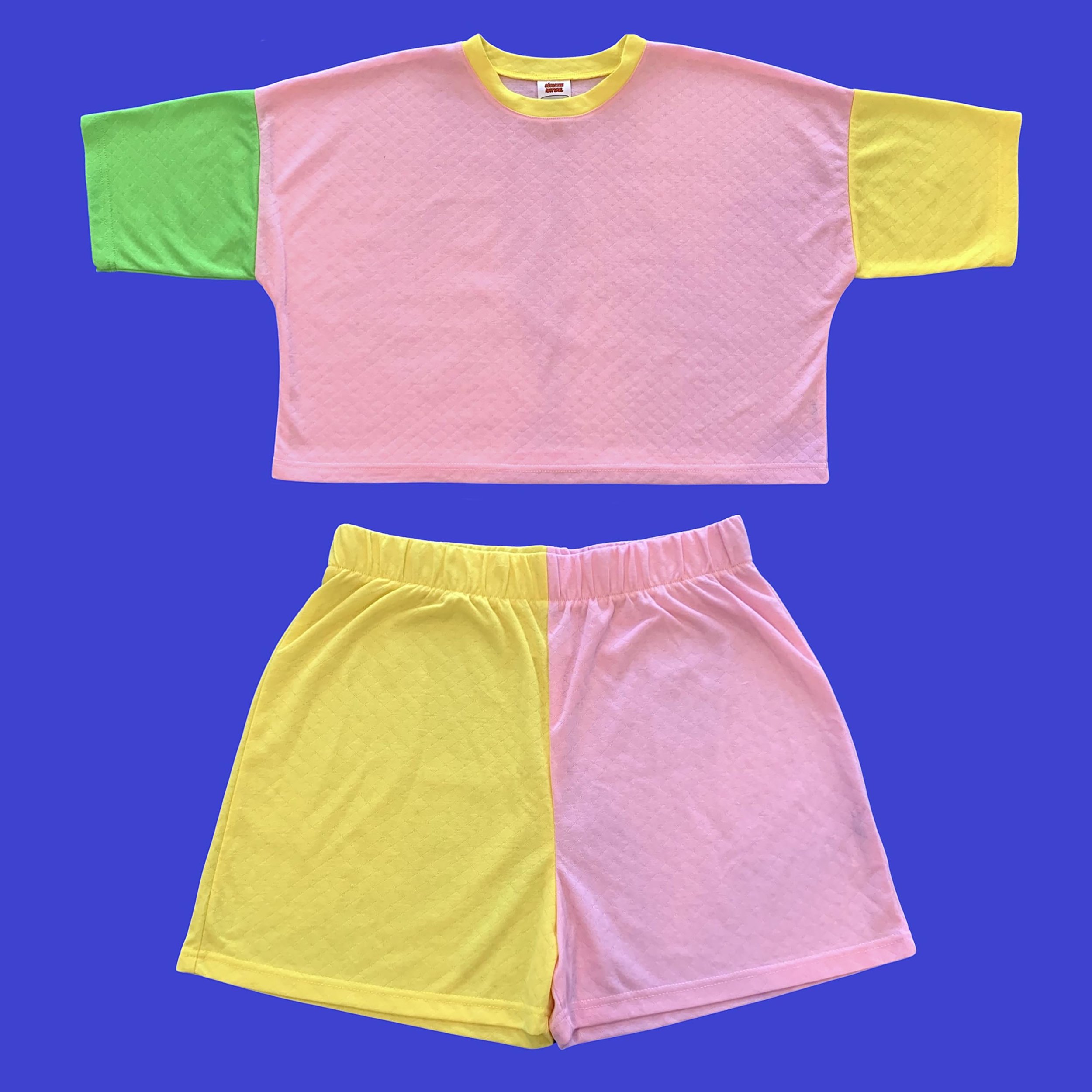 Kit Pyjama bloc de couleurs pastel ''Rose''