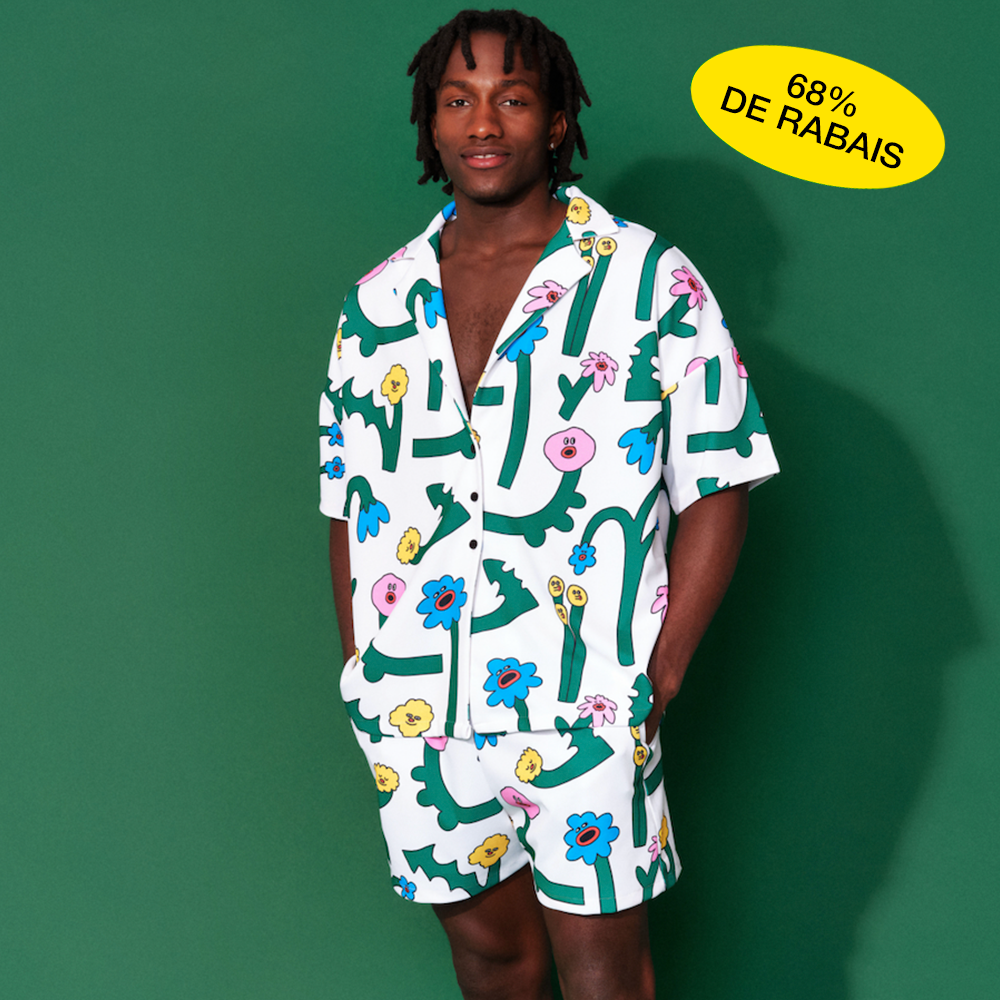Chemise de vacances surdimensionnée "Singing Flowers''