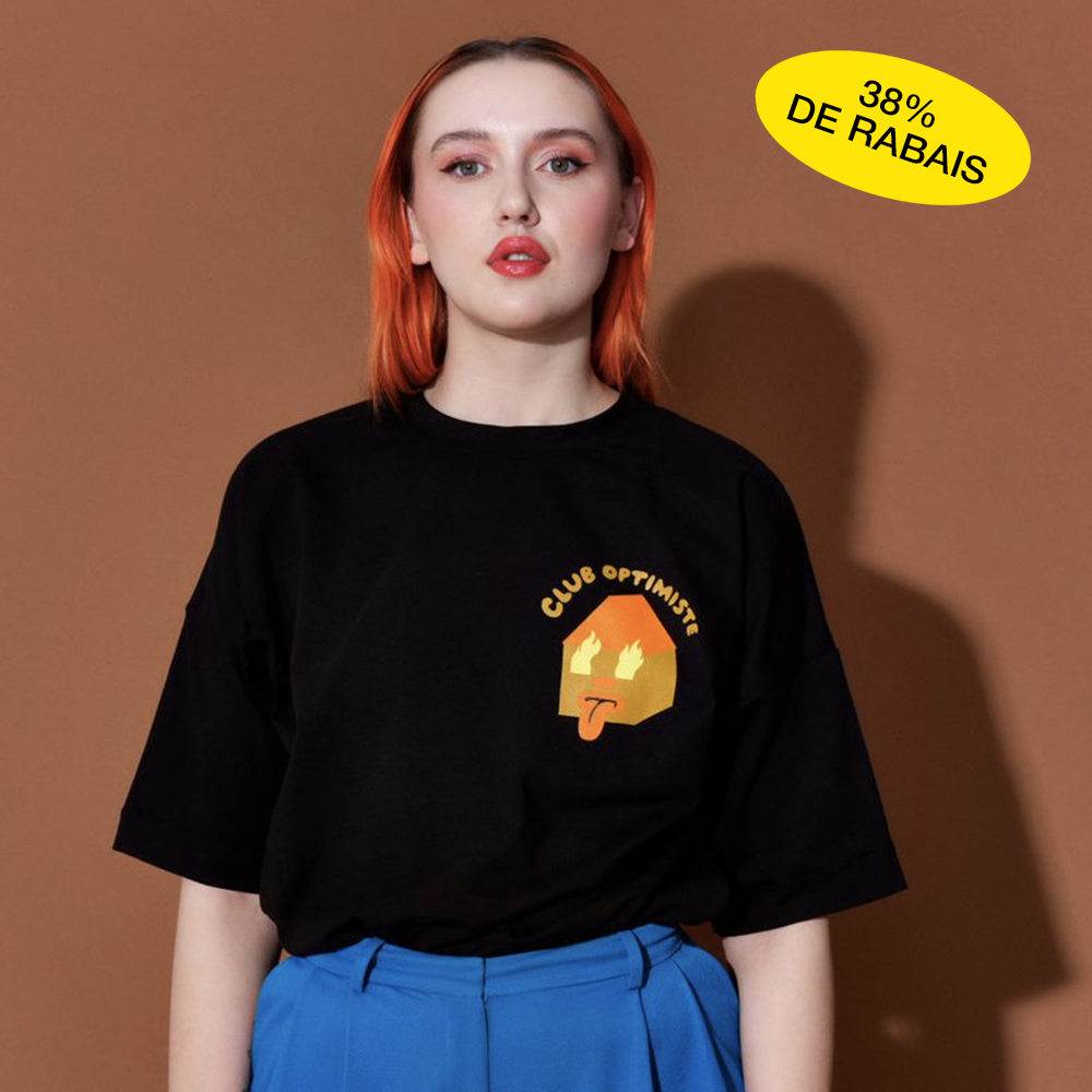 T-shirt ''Club Optimiste'' - noir