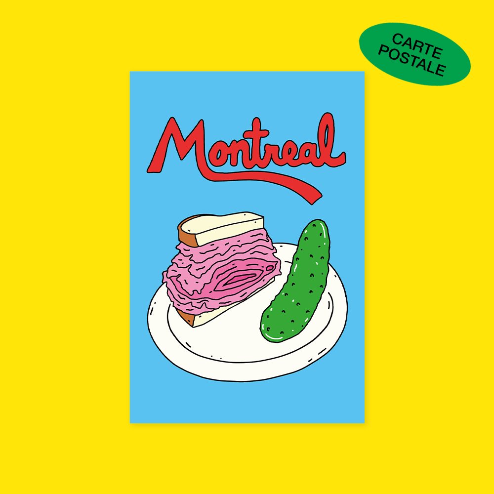 Carte postale «Smoked meat Montréal»