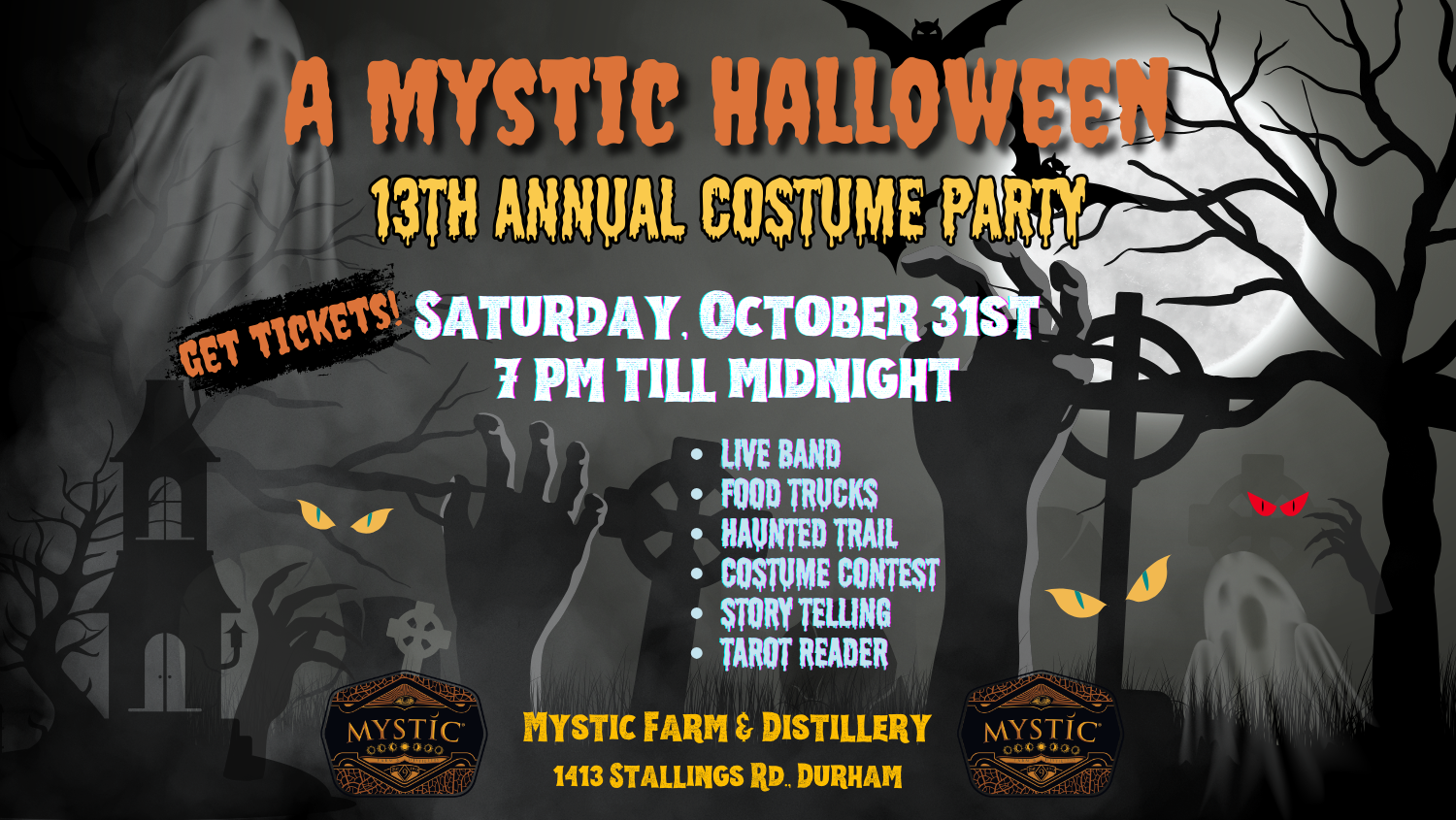 A Mystic Halloween Costume Party &amp; Haunted Trail